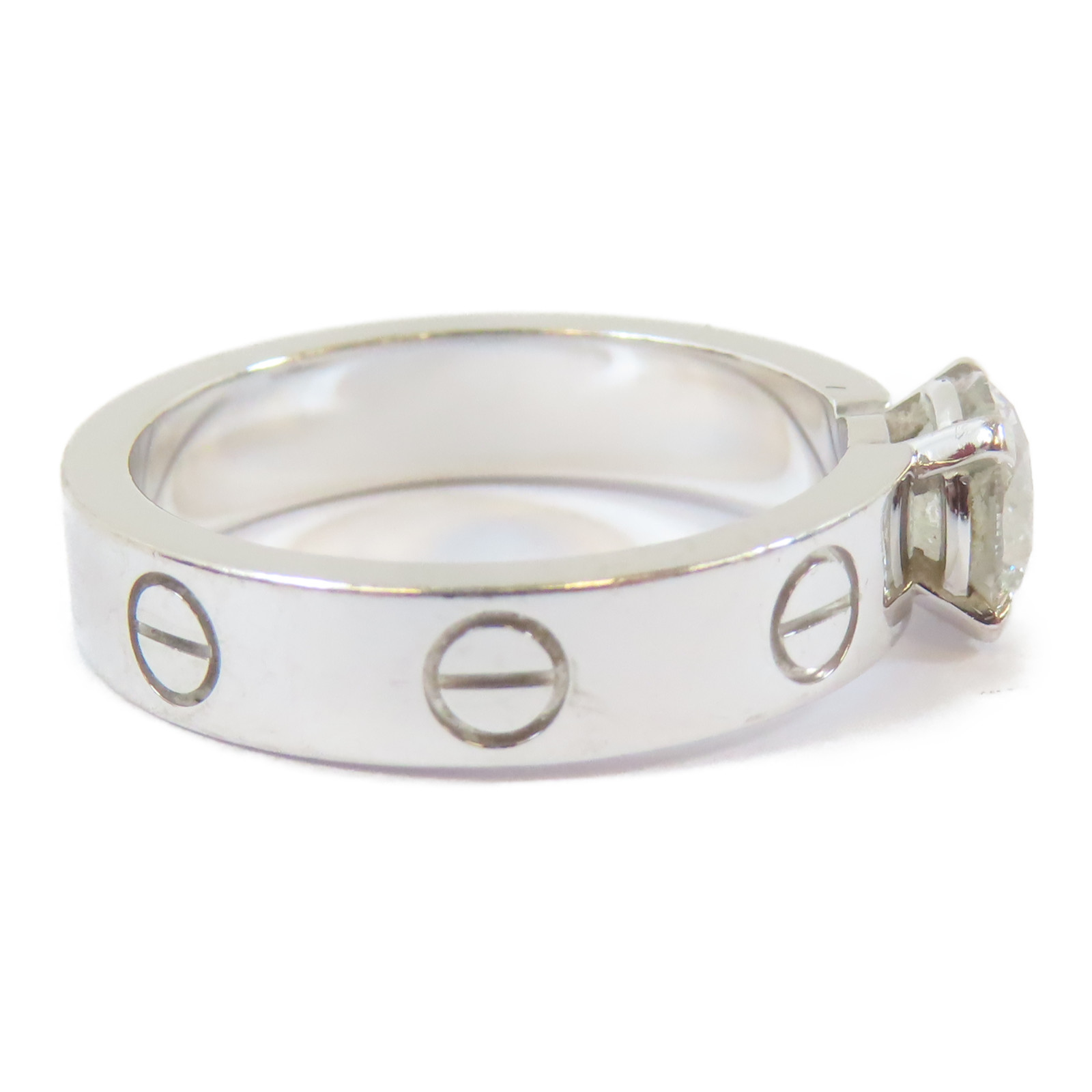 Cartier ホワイトゴールドダイヤモンド　CRB8301213 CARTIER カルティエ フォーチュン 1P ダイヤモンド #54 リング