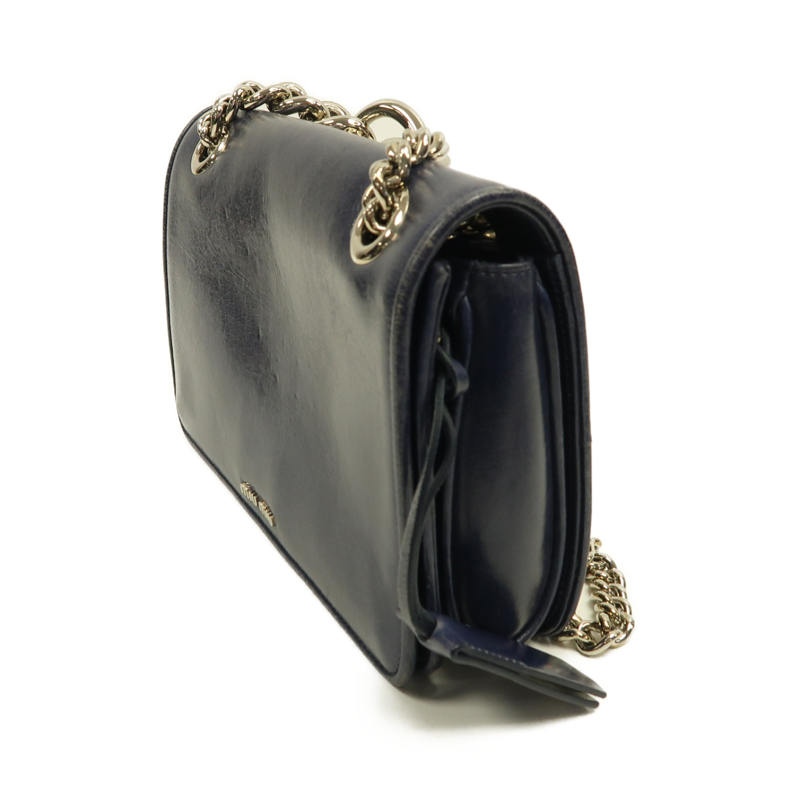 NEW MIU MIU Matelasse Orchidea Leather Zip Pouch Clutch
