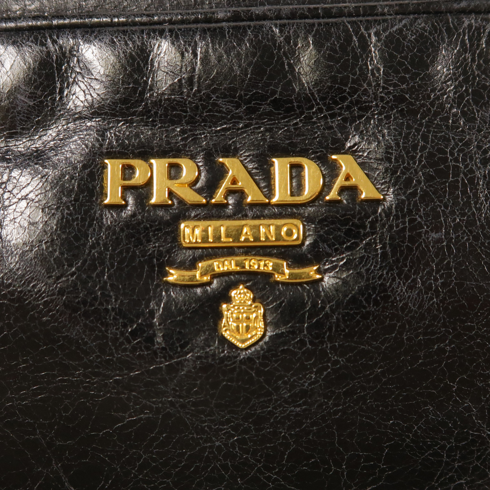 バッグ PRADA Leather Shoulder Bag 2way PRADA GHW 2 Way Shoulder Bag Calfskin Leather Black | eBay