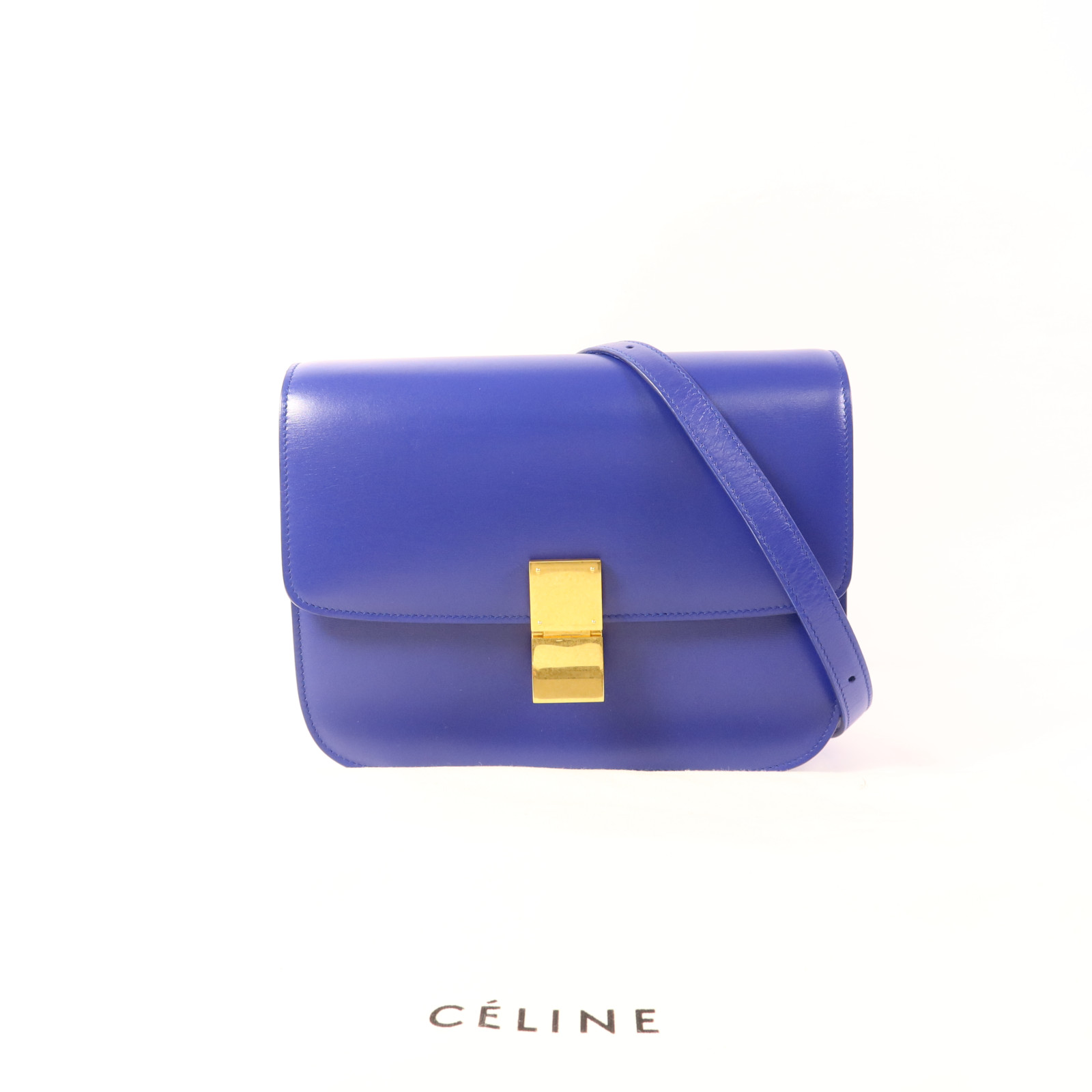 Celine Blue and Purple Leather Backpack CELINE Luggage Leather Satchel Bag Blue main image 3