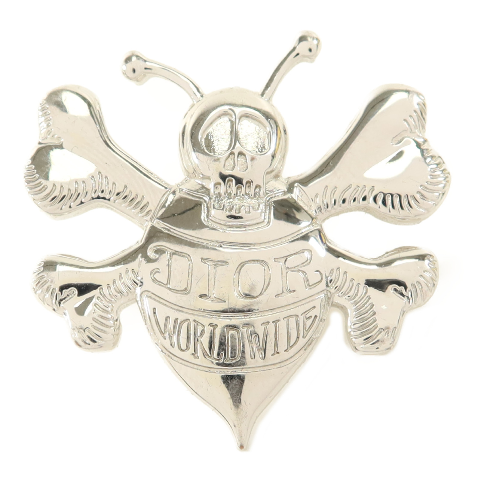Christian Dior CD Brooch Metal Silver | eBay