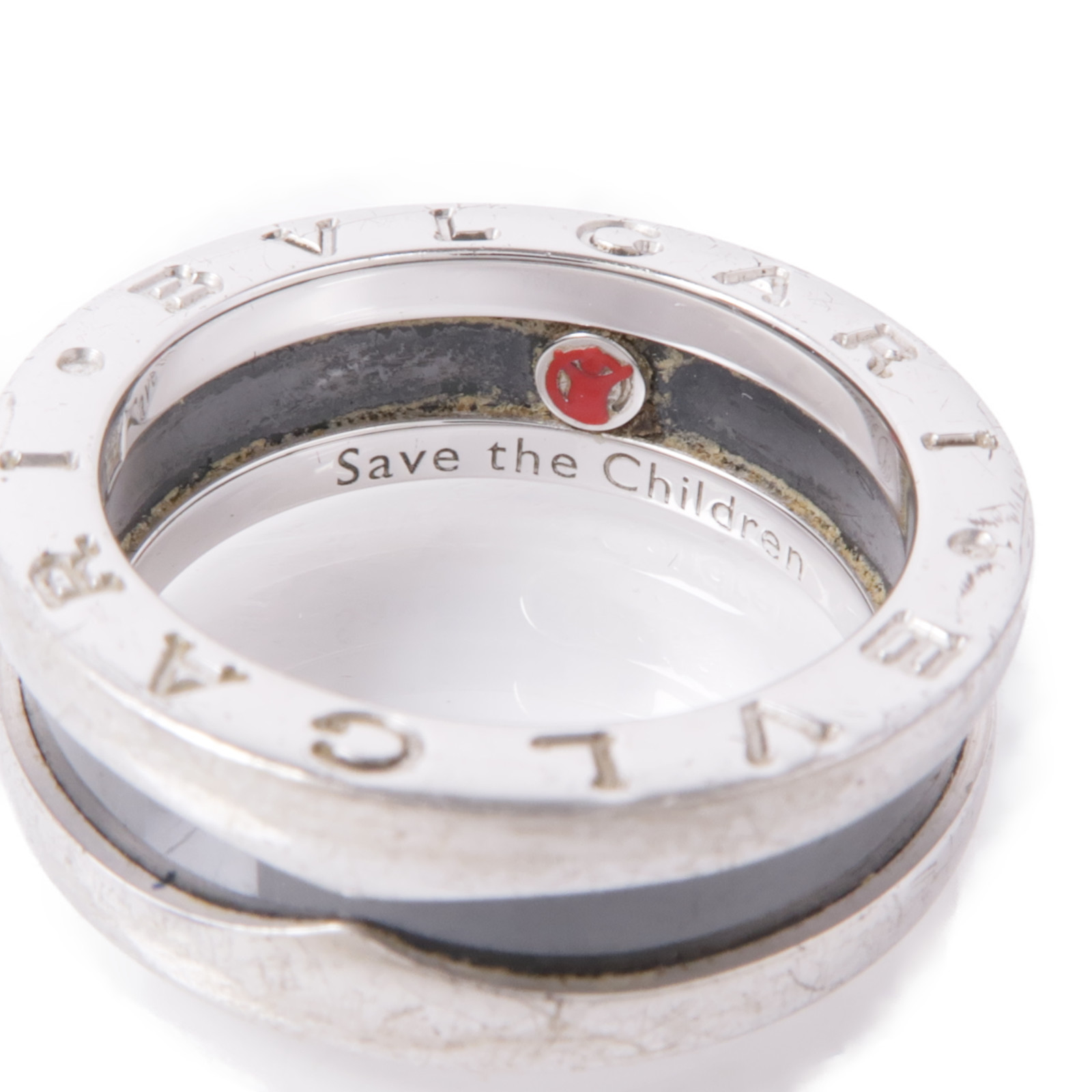 BVLGARI BLV B-zero1 Save the Children Ring BLV#52 US#5.75 925