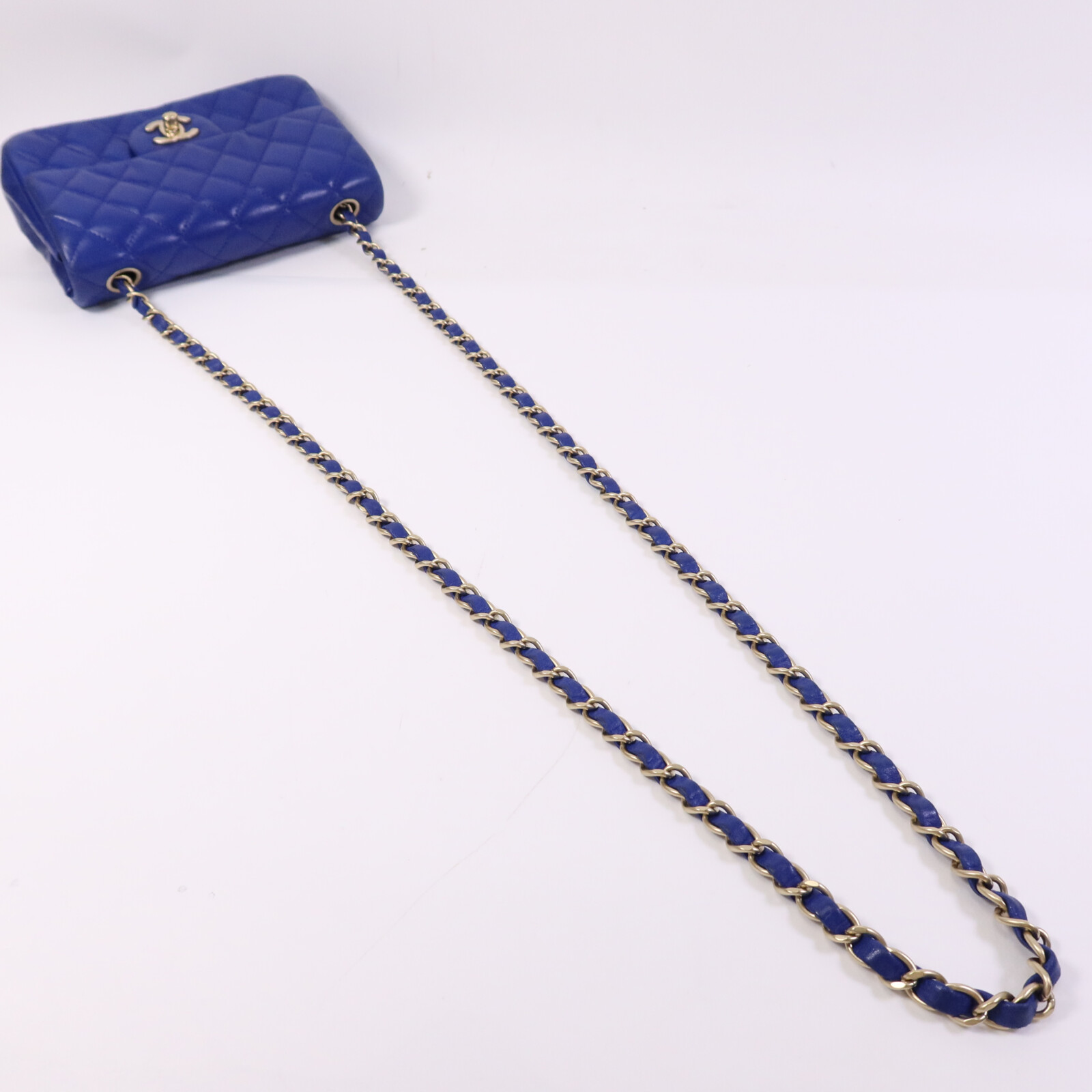 CHANEL CC GHW Mini Classic 20 Chain Shoulder Bag Lambskin Leather