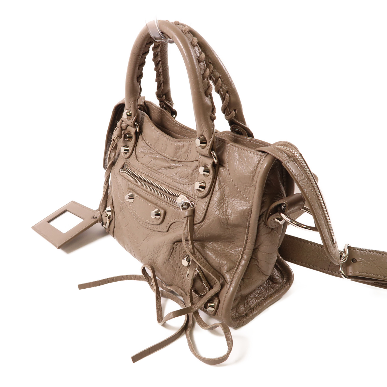 BALENCIAGA SHW Mini City Shoulder Bag 300295 Calfskin