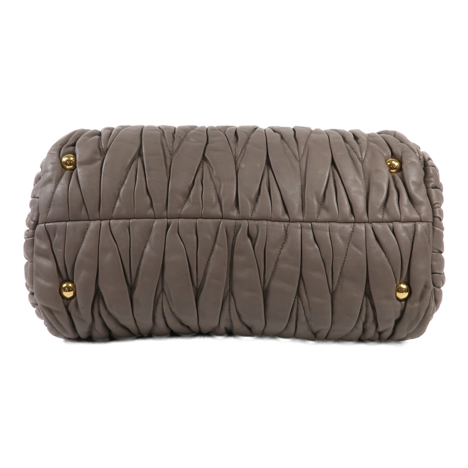 Miu Miu GHW 2 Way Shoulder 2 Way Bag RN0804 Calfskin Leather Grey