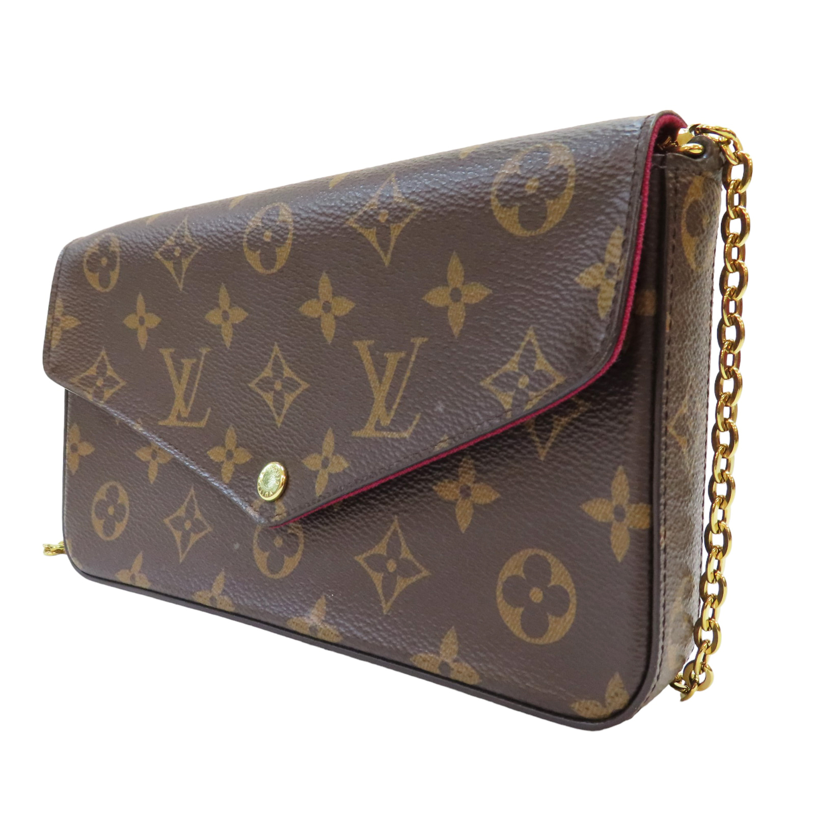 LOUIS VUITTON Felicie Pochette Shoulder Bag Monogram Canvas LOUIS VUITTON Felicie Pochette Shoulder Bag Monogram Canvas