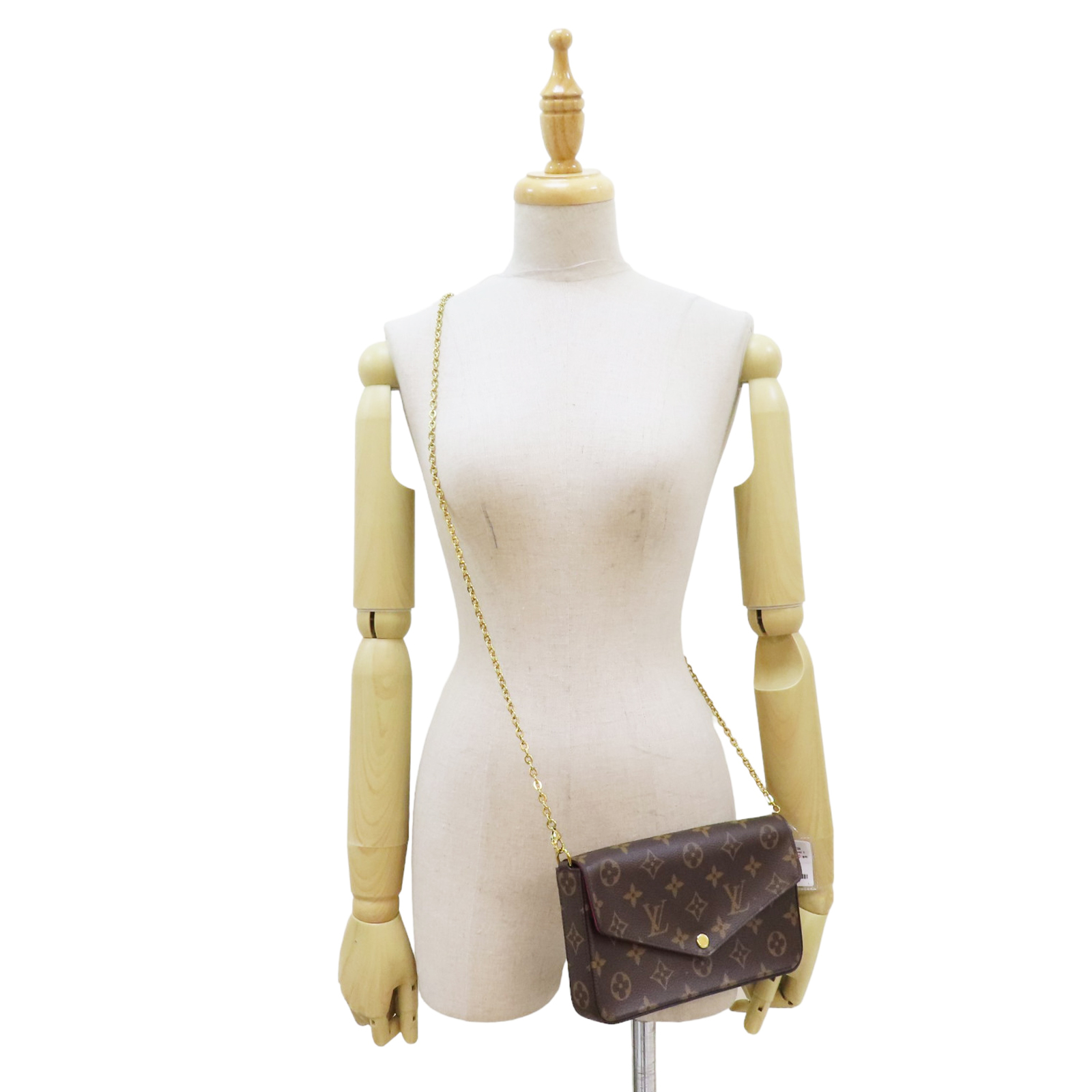 LOUIS VUITTON Felicie Pochette Shoulder Bag Monogram Canvas LOUIS VUITTON Felicie Pochette Shoulder Bag Monogram Canvas