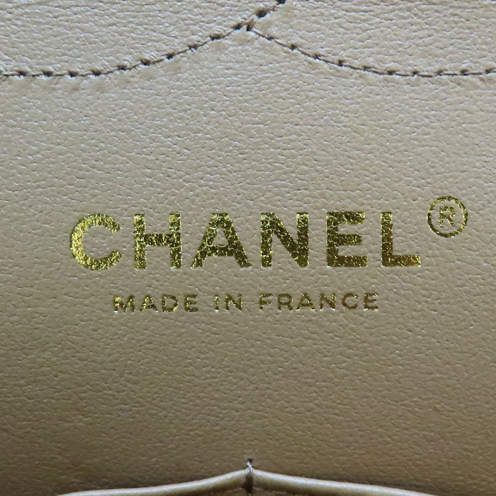 【ヴィンテージ】Rank:S☆Chanel Beige Classic Flap Jumbo 30CM NEW CHANEL CLASSIC JUMBO DOUBLE FLAP BEIGE CLAIR LAMBSKIN
