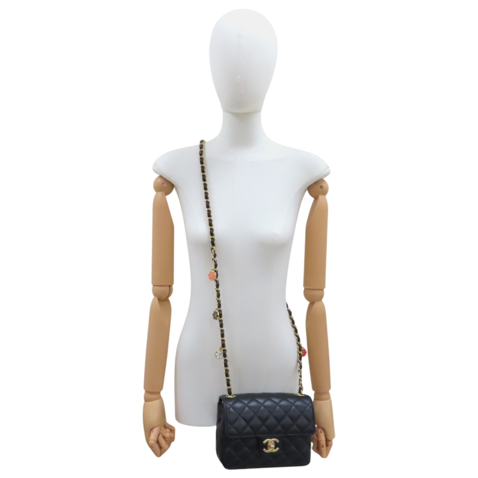 CHANEL Casino Chips Mini Flap Shoulder Bag Black Quilted