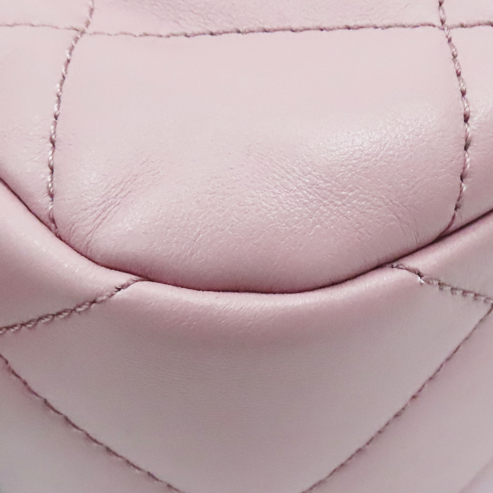 CHANEL CC Kisslock Clutch Shoulder Bag Pink Quilted Leather