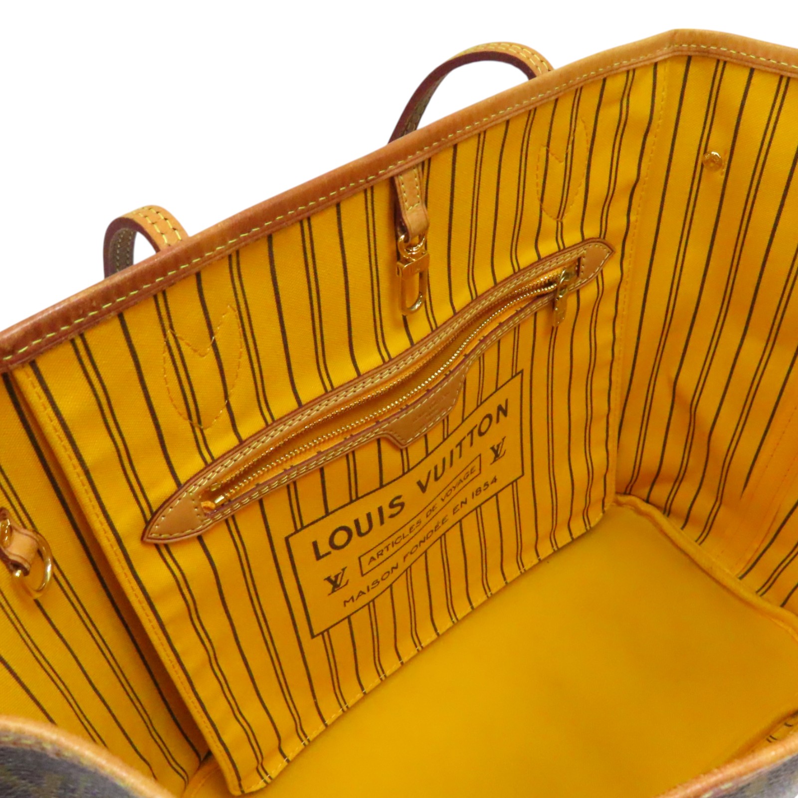 LOUIS VUITTON Neverfull MM Monogram Canvas Mimosa Shoulder Tote