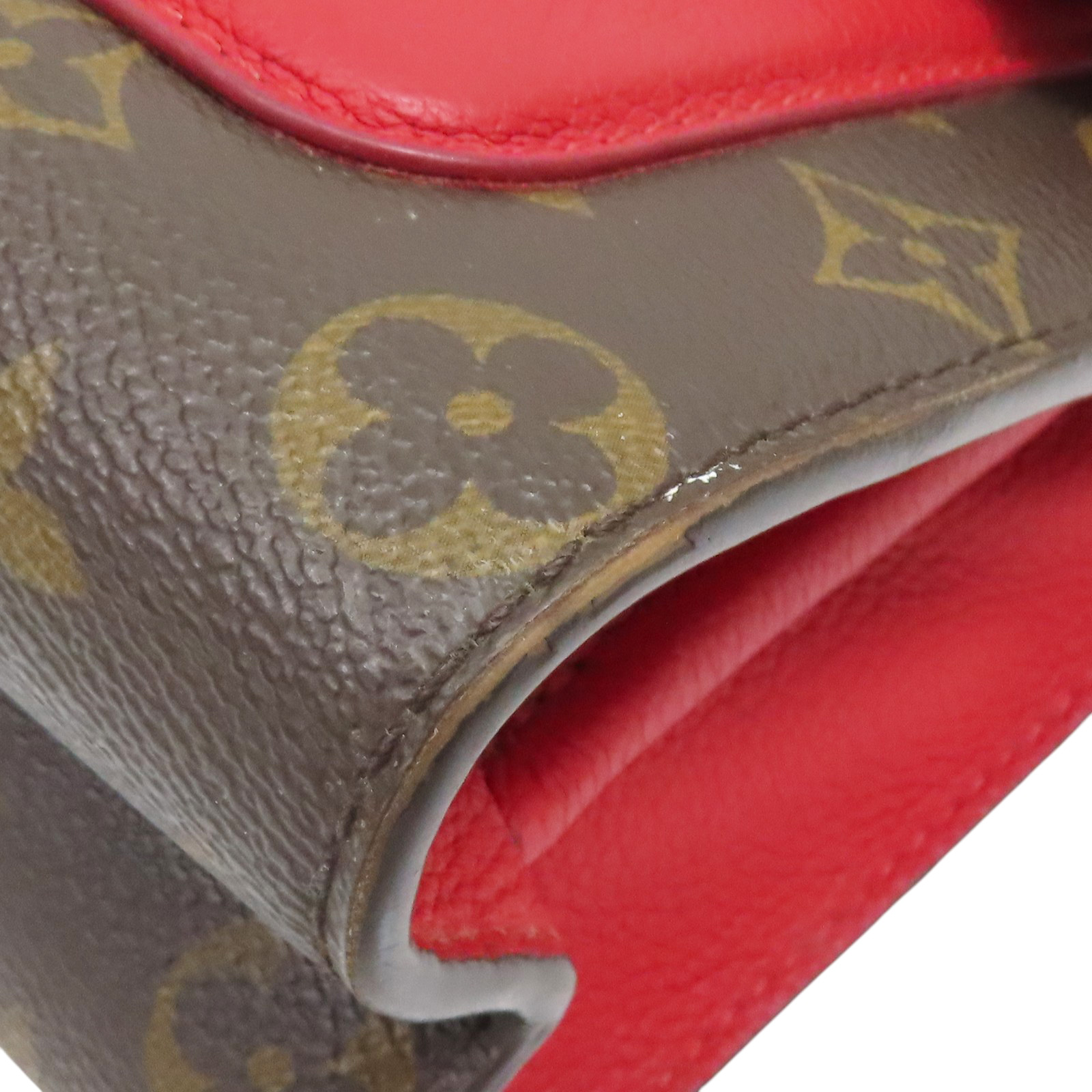 LOUIS VUITTON Victoire Chain Shoulder Bag Monogram Canvas Brown