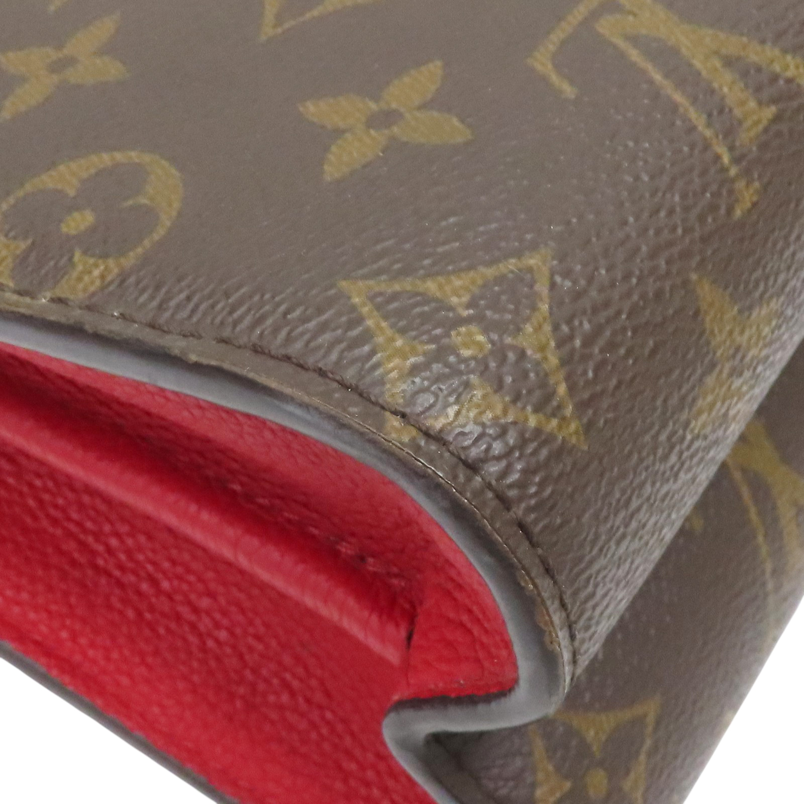 LOUIS VUITTON Victoire Chain Shoulder Bag Monogram Canvas Brown