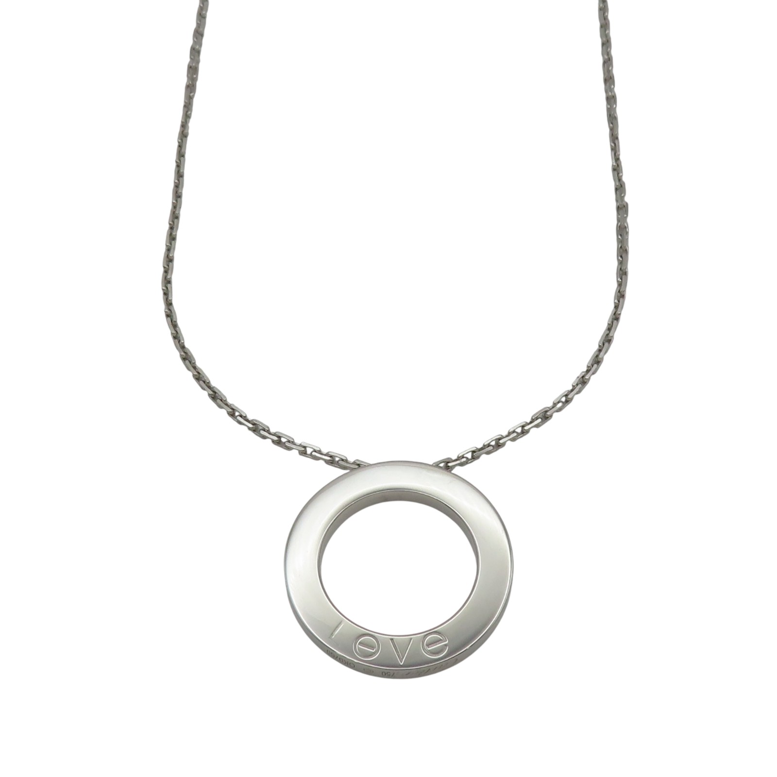 CARTIER LOVE 3P Diamonds Necklace 18K White Gold B7014900 | eBay