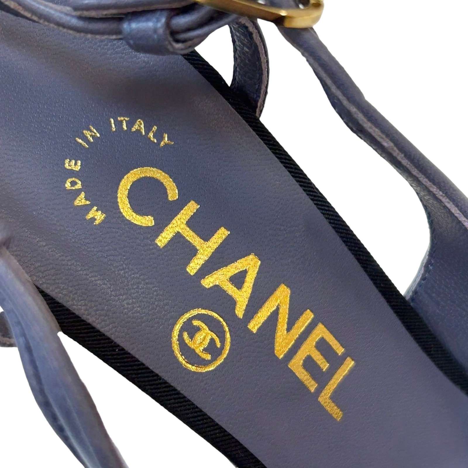 CHANEL Slingback Pumps Calfskin Purple Size 36 | eBay