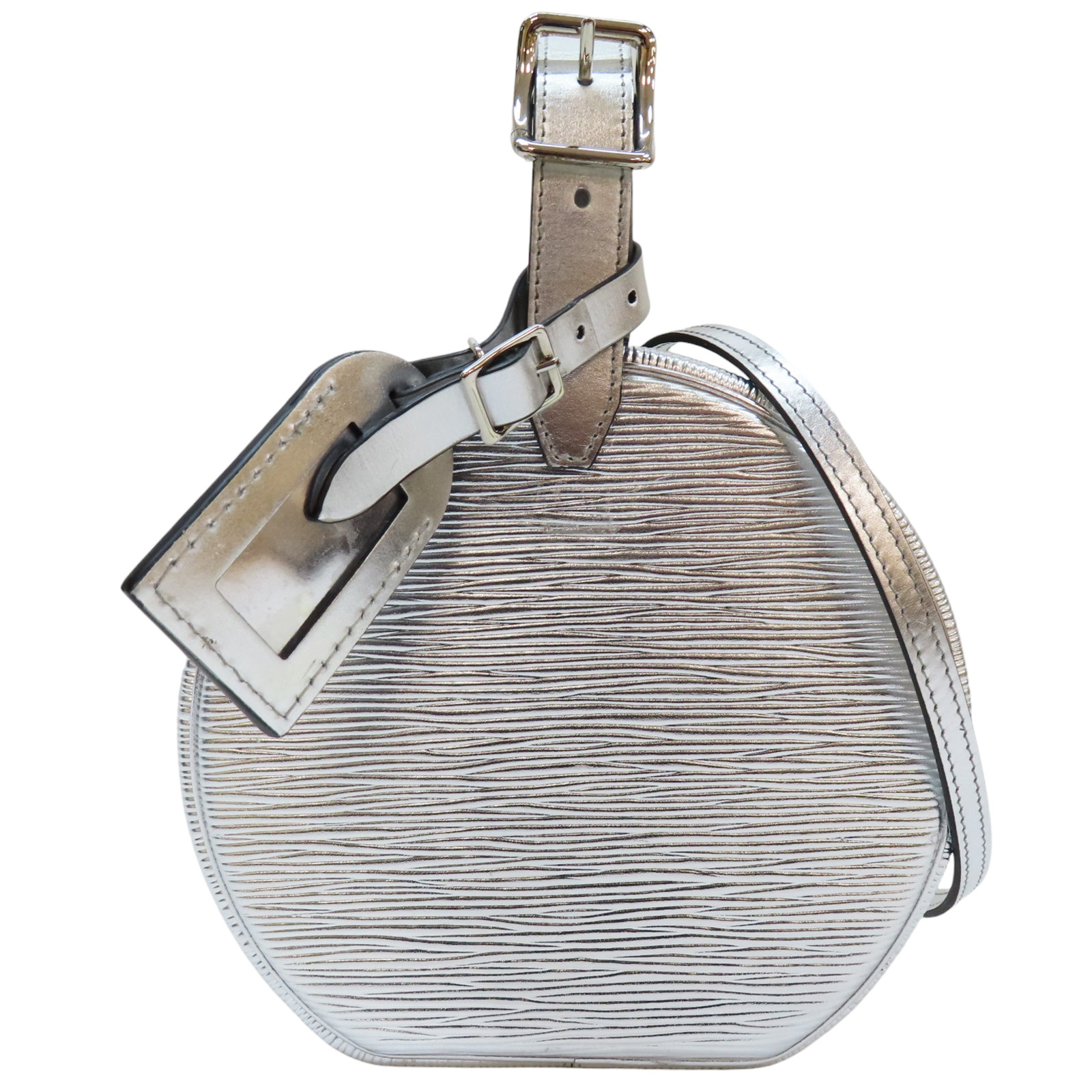 LOUIS VUITTON Petite Boite Chapeau Epi Leather Silver Shoulder Handbag |  eBay