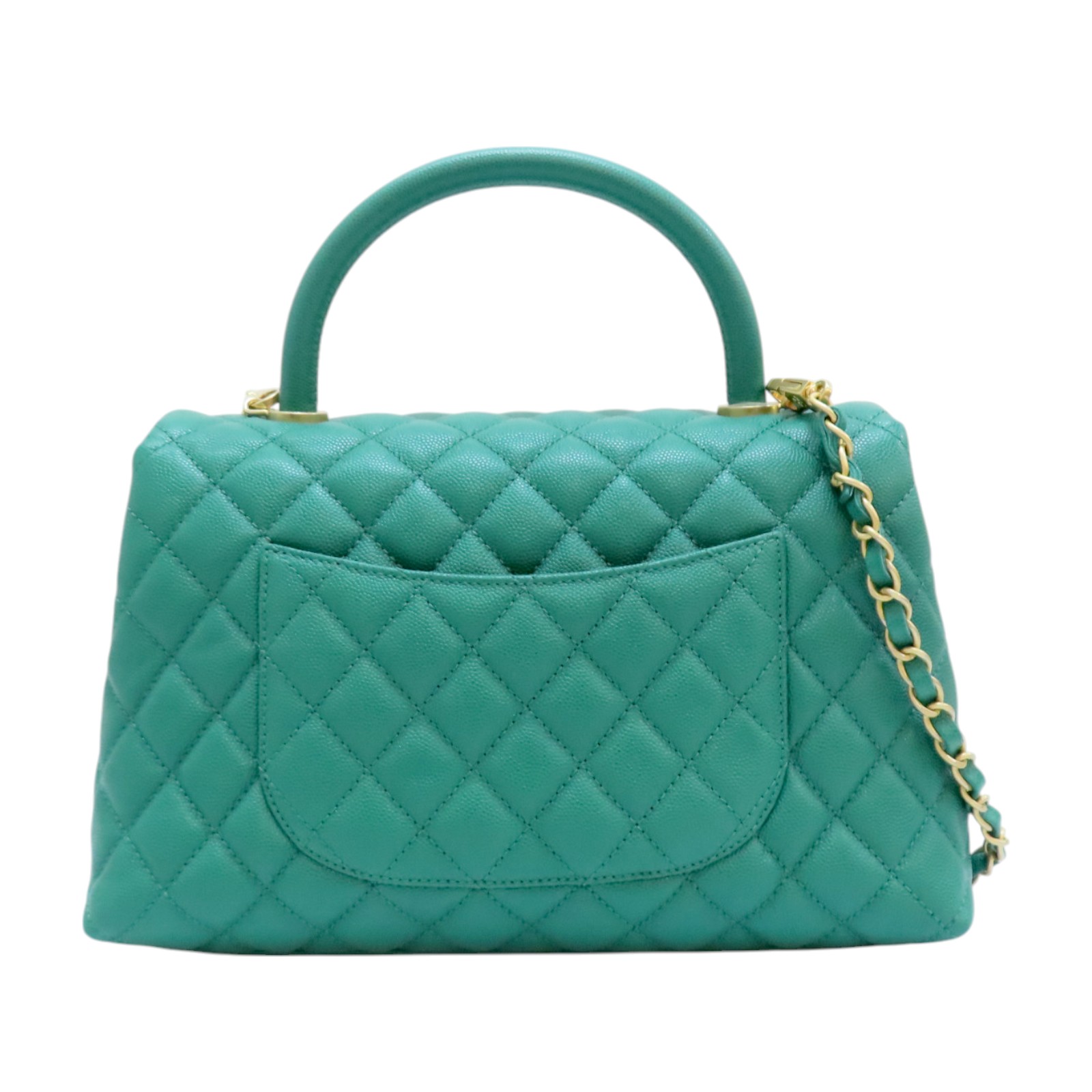 ショルダーバッグ・ポシェット × ヴィンテージ(中古) Chanel Caviar Coco Handle 28 CHANEL CoCo Handle 28 Chain Shoulder Bag Calfskin Green | eBay