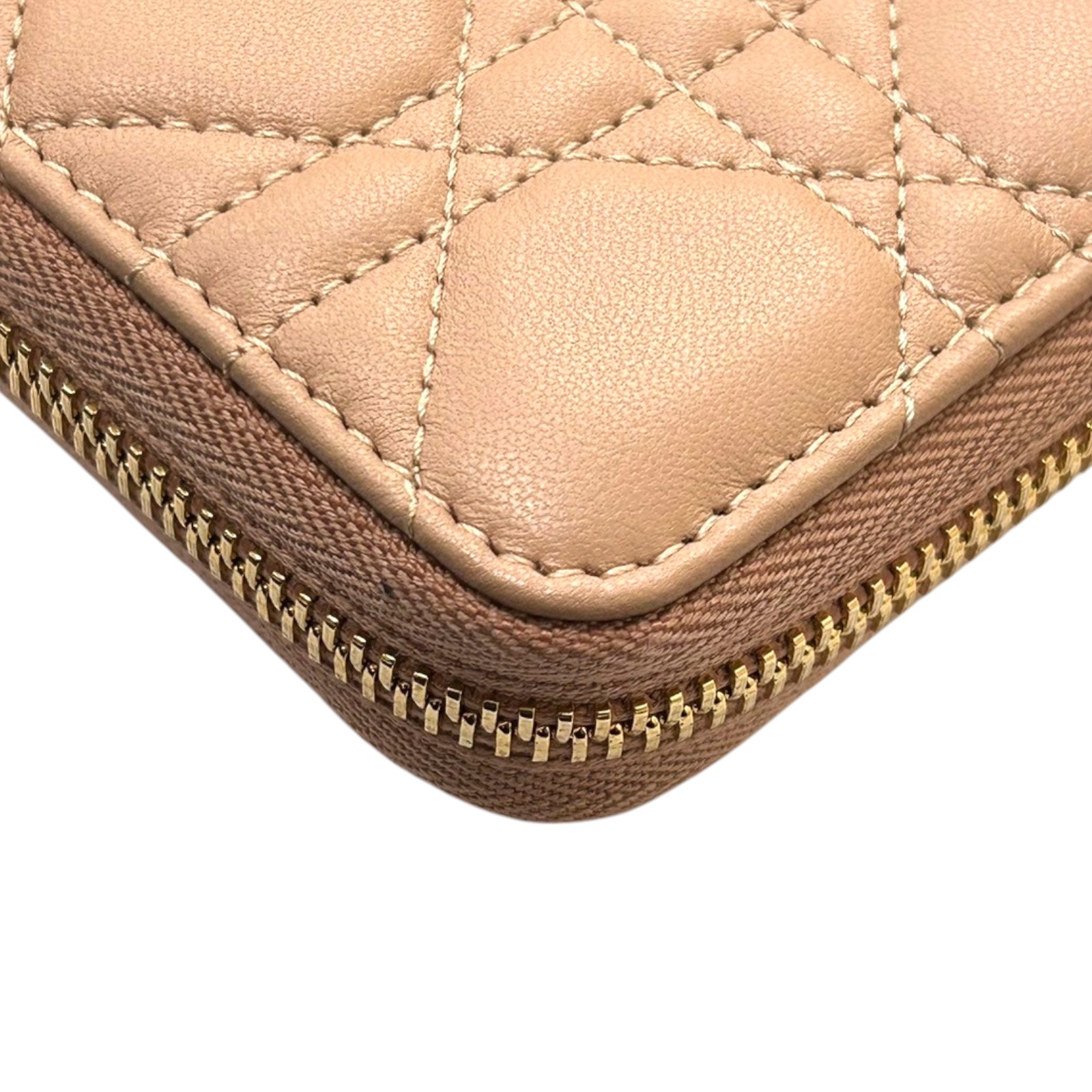 Dior Small Lady Dior Voyageur Coin Purse Pink Cannage