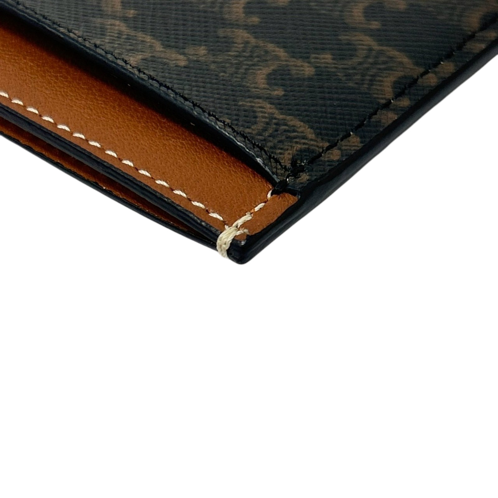 CELINE Card Holder Triomphe Canvas Celine Print Tan Brown | eBay