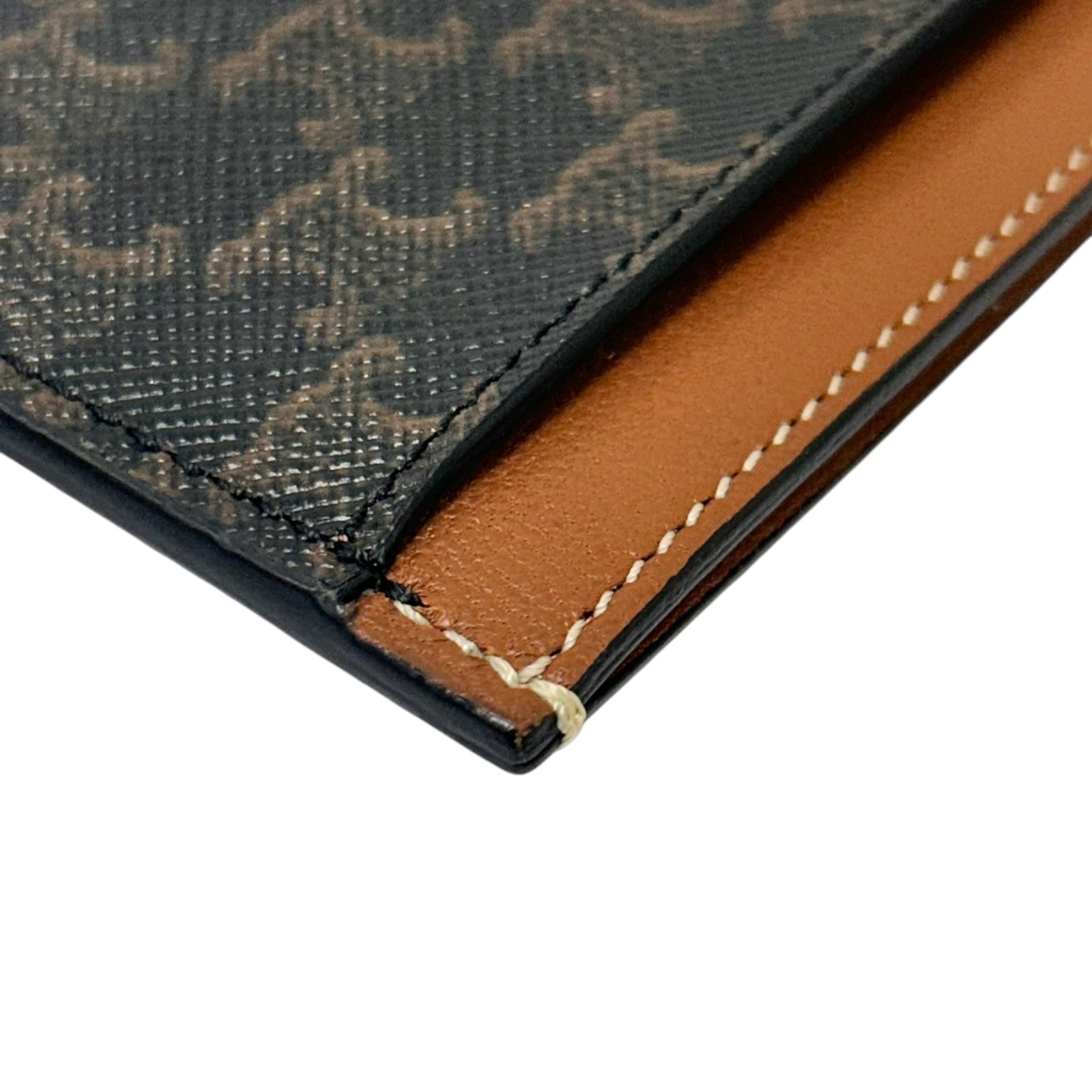 ★関税込★CELINE★CARD HOLDER TRIOMPHE CANVAS CELINE PRINT★ CARD HOLDER IN TRIOMPHE CANVAS WITH CELINE PRINT - TAN | CELINE