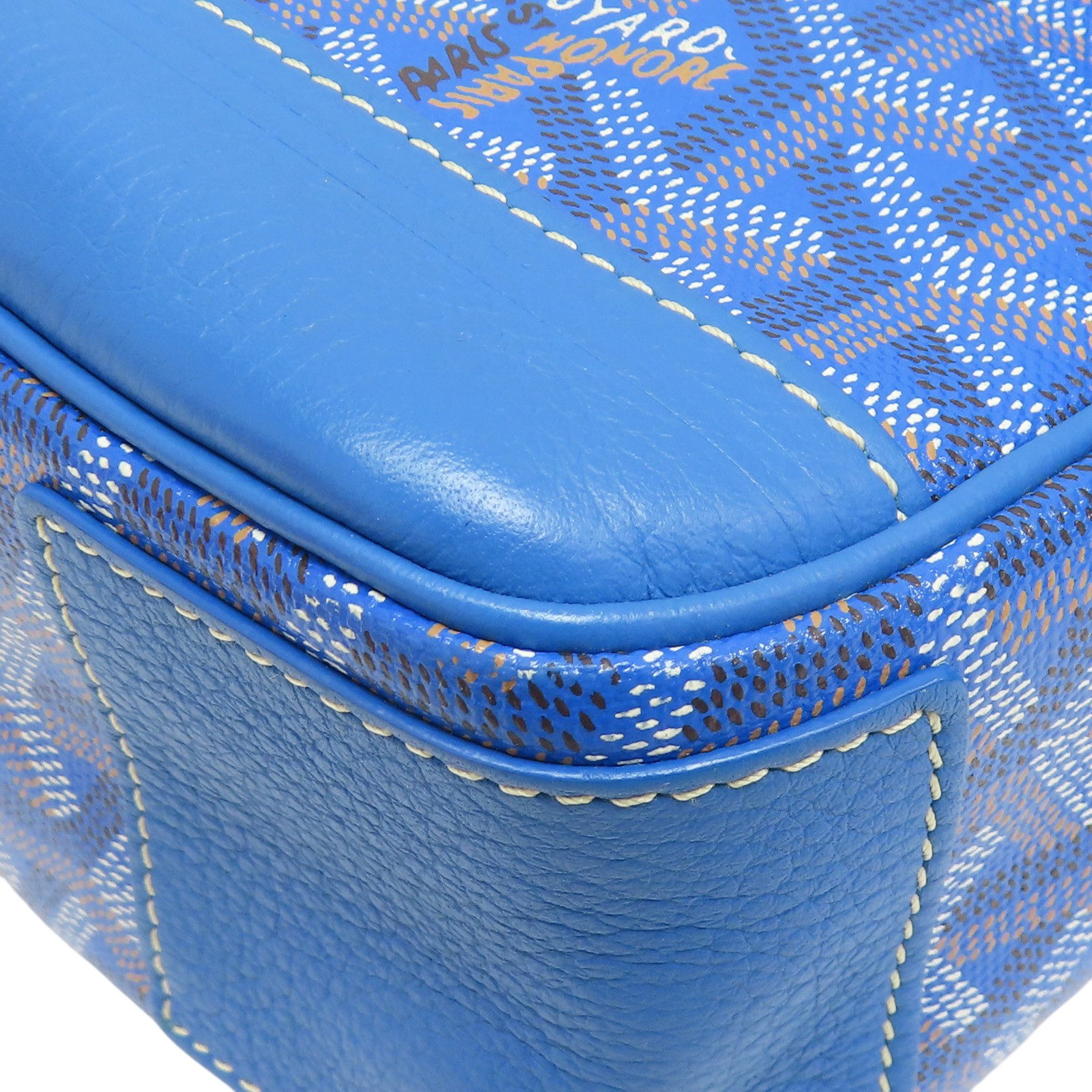 GOYARD Grand Bleu MM Shoulder Bag Coated Canvas Blue | eBay