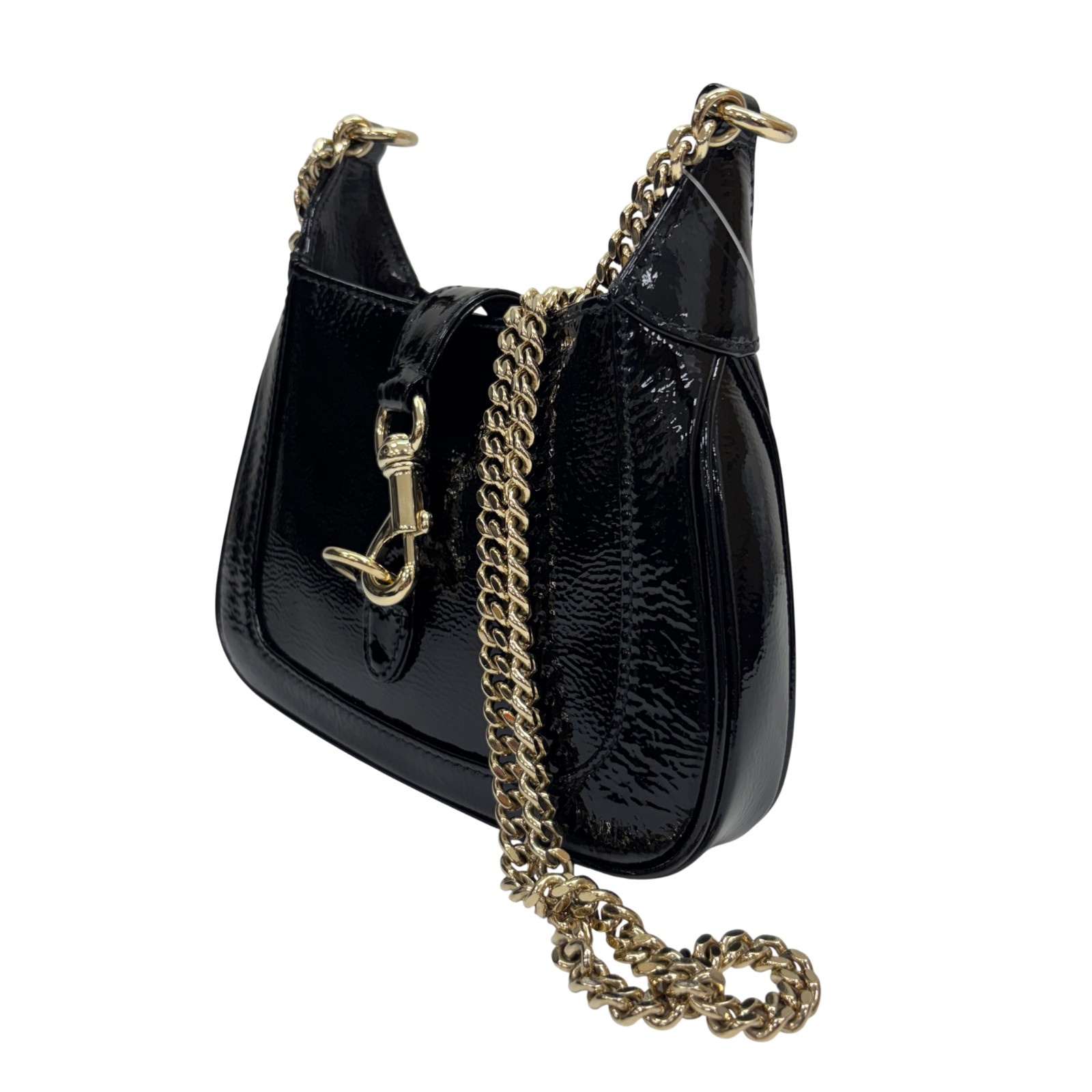 GUCCI Jackie Notte Mini Chain Shoulder Bag Calfskin Black 782889