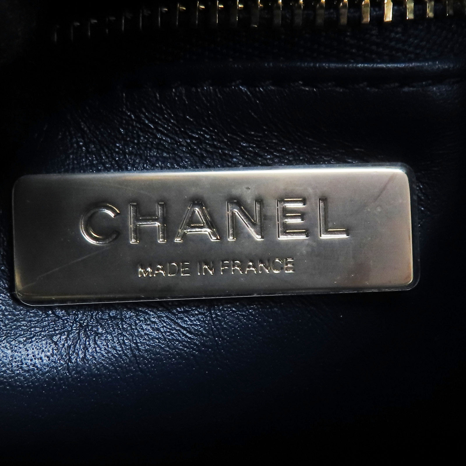 CHANEL 31 Mini Shopping Bag Navy Blue Quilted Leather | eBay