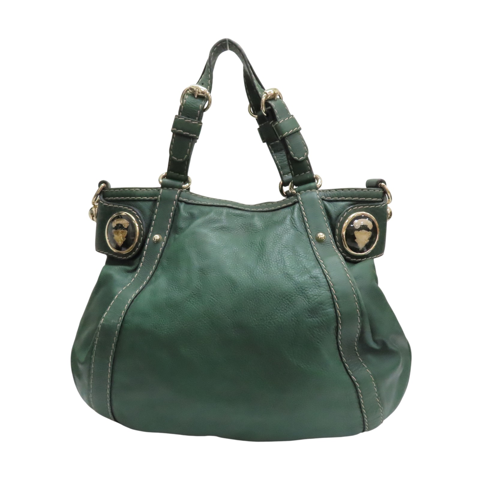 【希少】GUCCI バンブー エナメル ボディーバッグ ロゴ型押し 緑OLD GUCCI Crest Boule Hobo Shoulder Bag Calfskin Green | eBay
