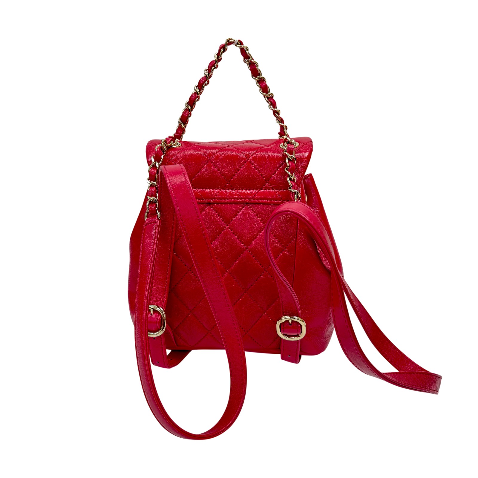 CHANEL Matelasse Duma Backpack Calfskin Red AS2908 | eBay