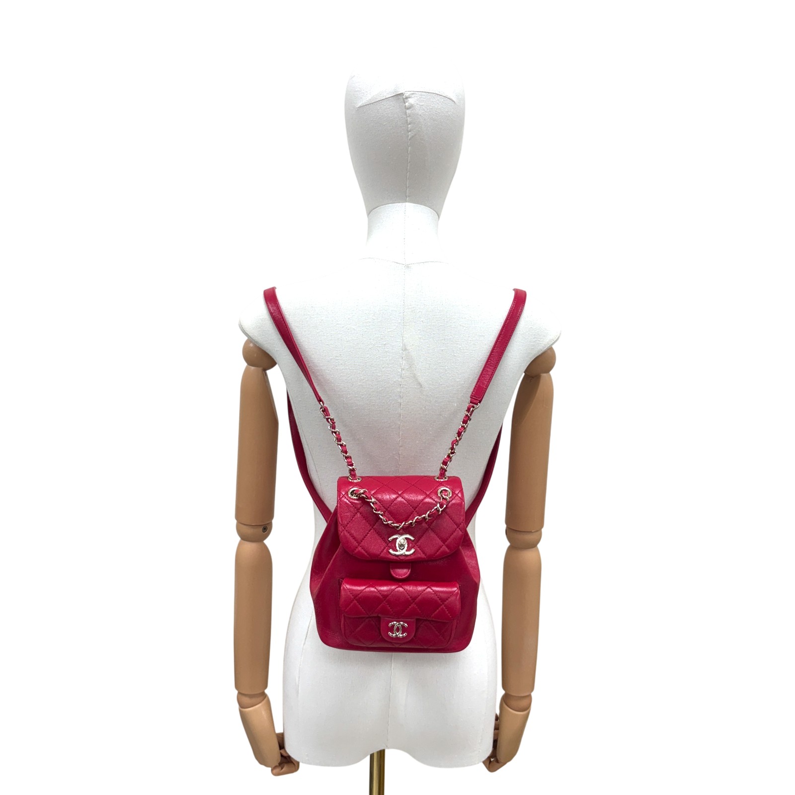 CHANEL Matelasse Duma Backpack Calfskin Red AS2908 | eBay