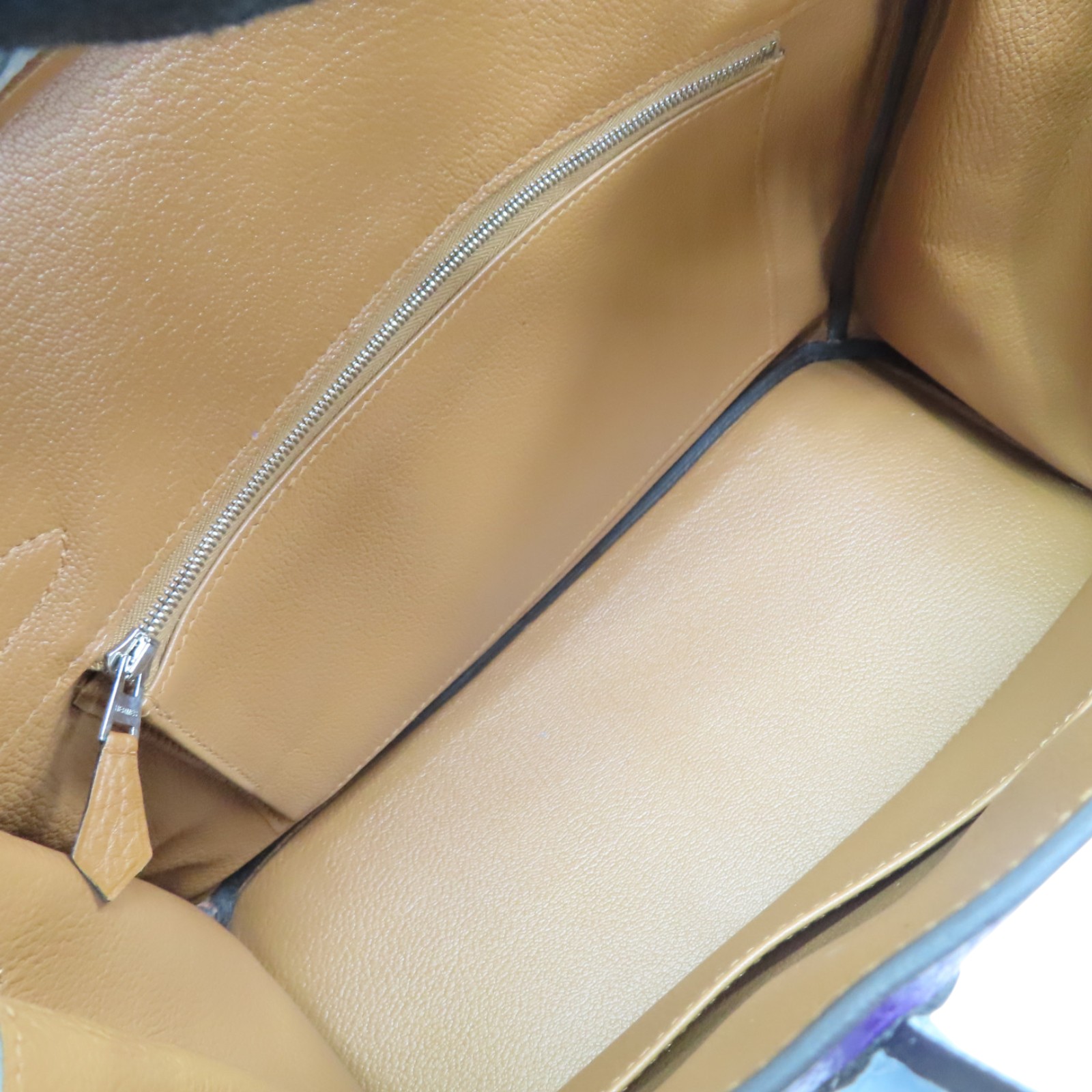 HERMES Birkin 30 Arlequin Handbag Ultraviolet Etain Bleu Lin Gold