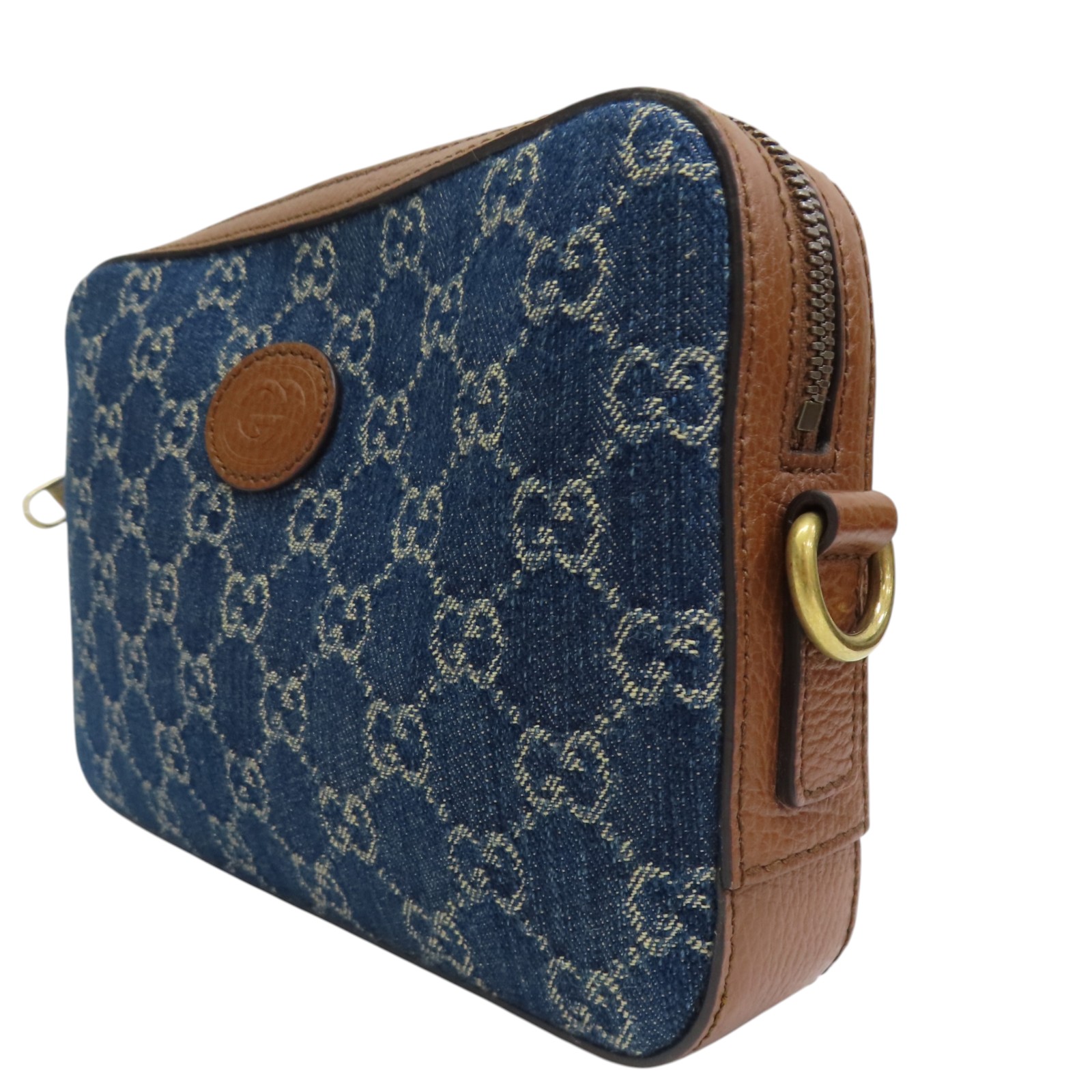 GUCCI Ophidia GG Shoulder Bag Denim Blue 699133 | eBay