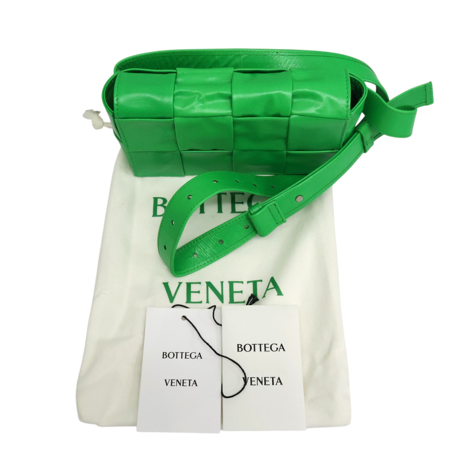 BOTTEGA VENETA Cassette Belt Bag Leather Green 651053 | eBay