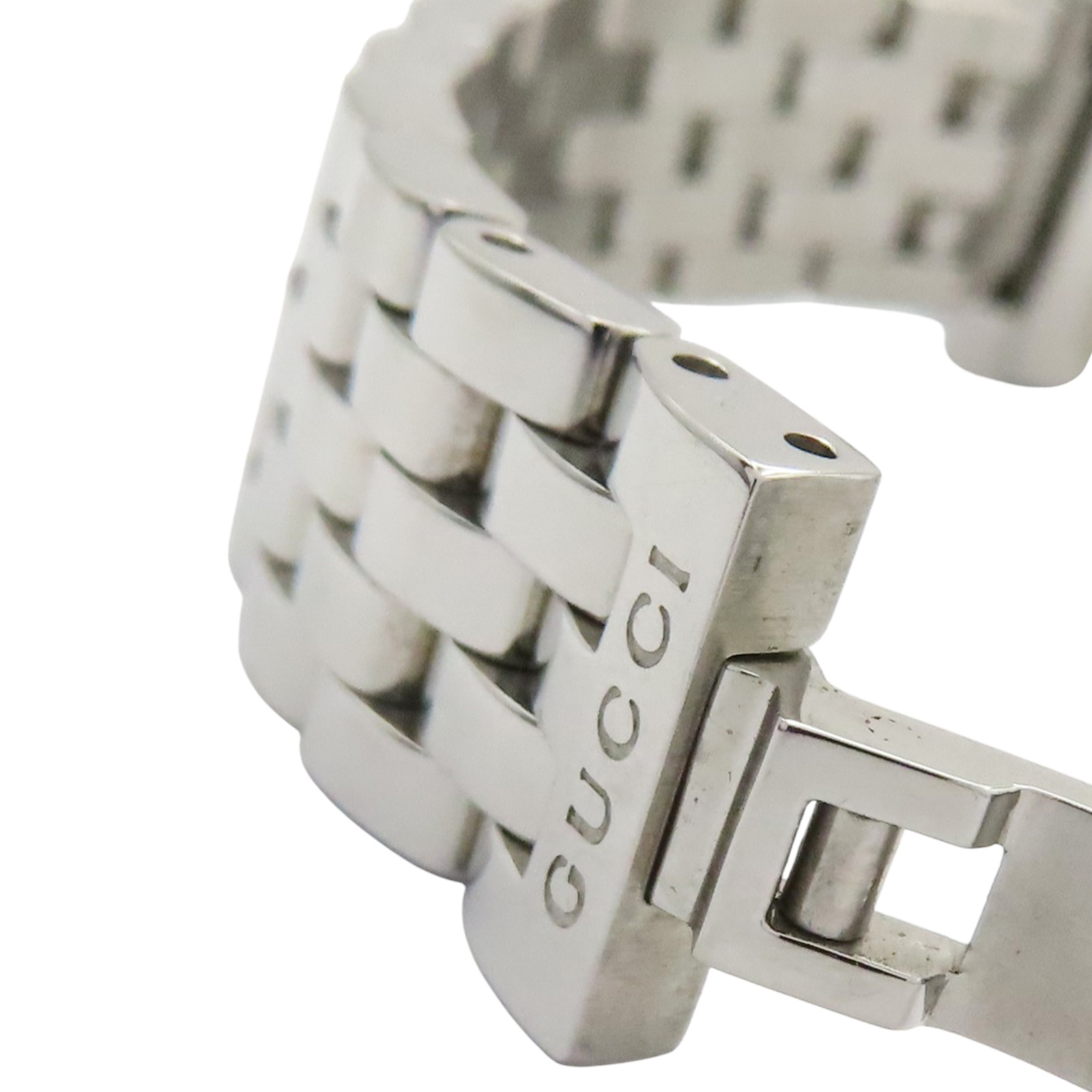 GUCCI 128.4 シルバースクエア レディース腕時計 GUCCI G-Frame Watch 128.4 Quartz Mother of Pearl Diamond