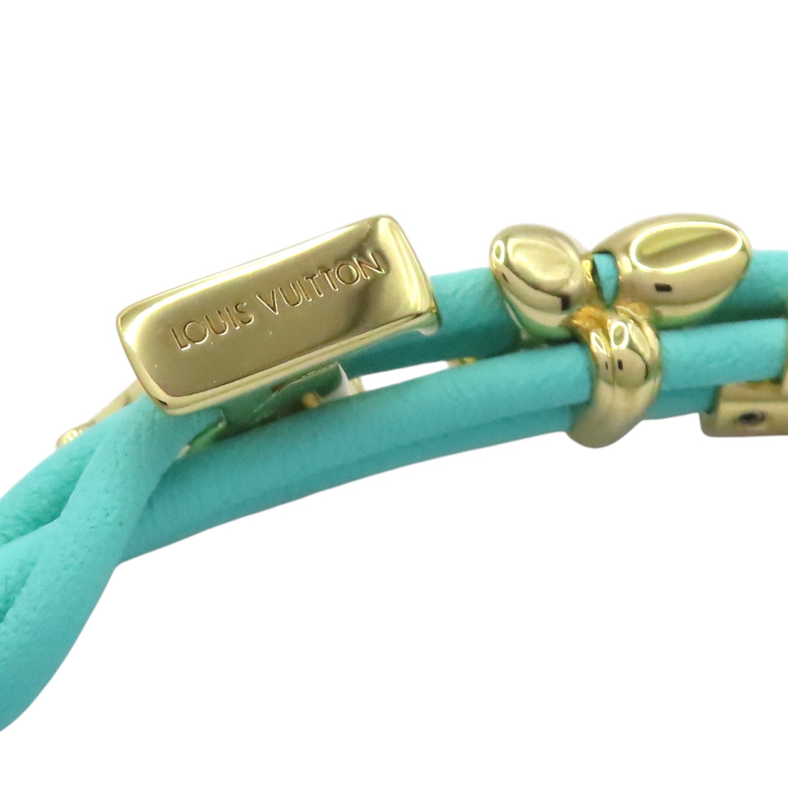 LOUIS VUITTON LV Bloom Bracelet Leather Green M0973Z | eBay