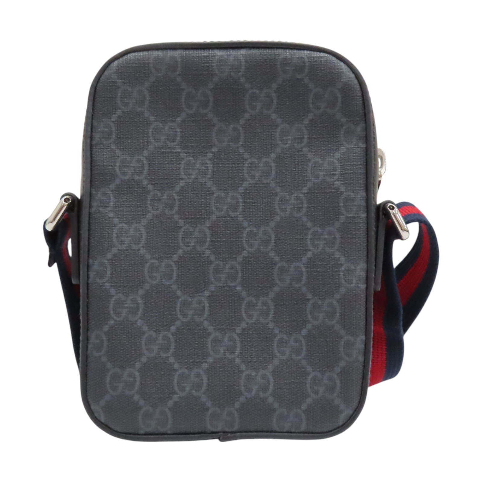 ✬❂SeaMonz❂✬ 様 GUCCI Black GG Supreme Canvas Shoulder Messenger Bag 682357