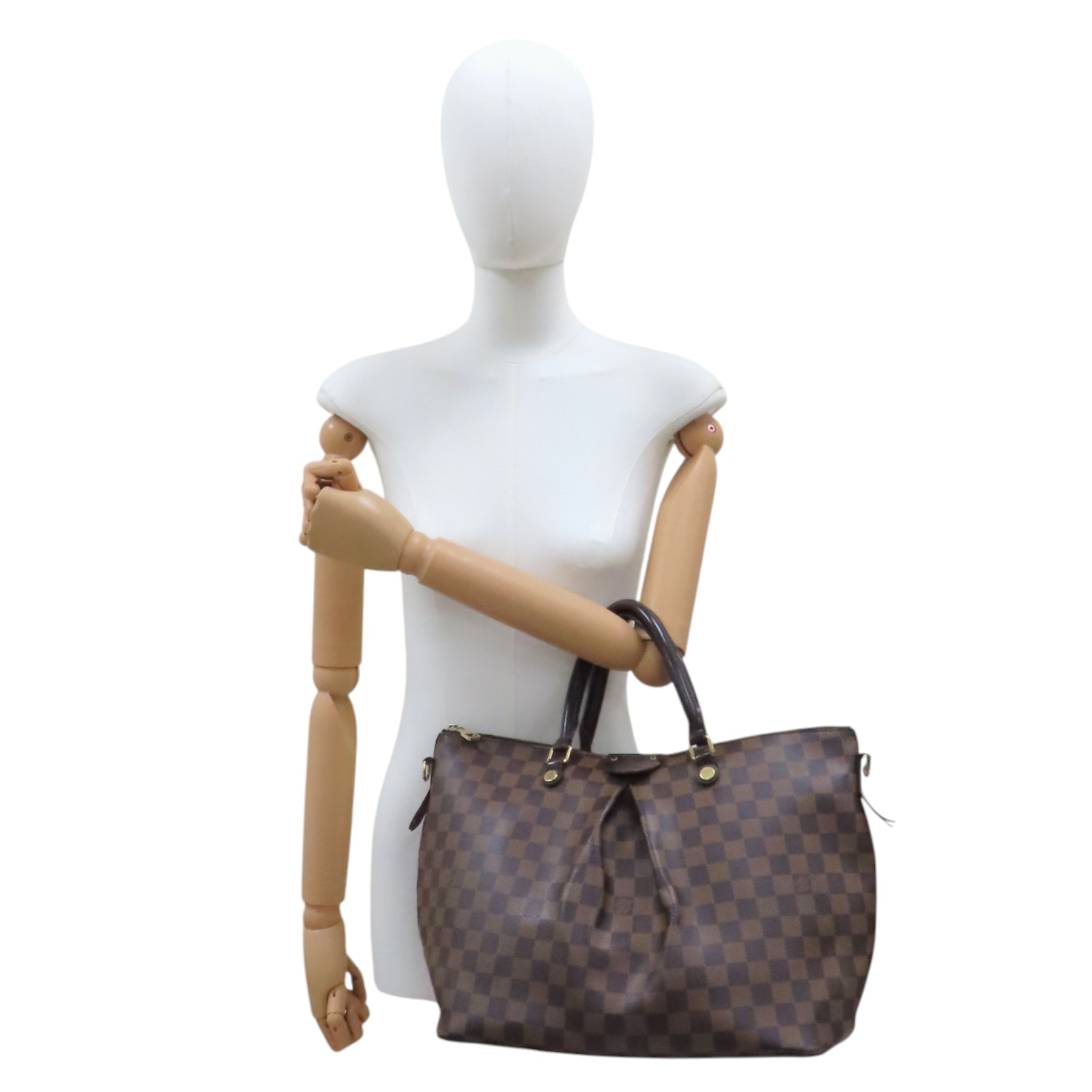 LOUIS VUITTON Siena MM Damier Ebene Canvas Shoulder Handbag N41546 | eBay