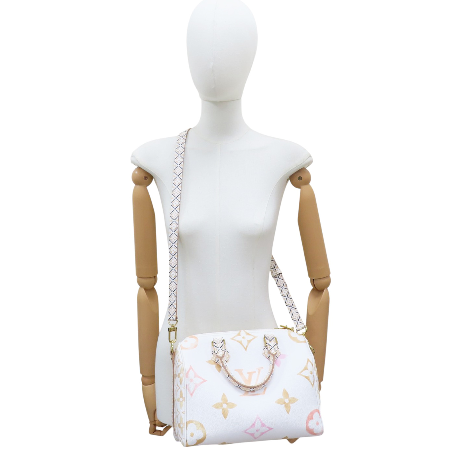 LOUIS VUITTON Speedy Bandouliere 25 LV By the Pool Handbag Canvas