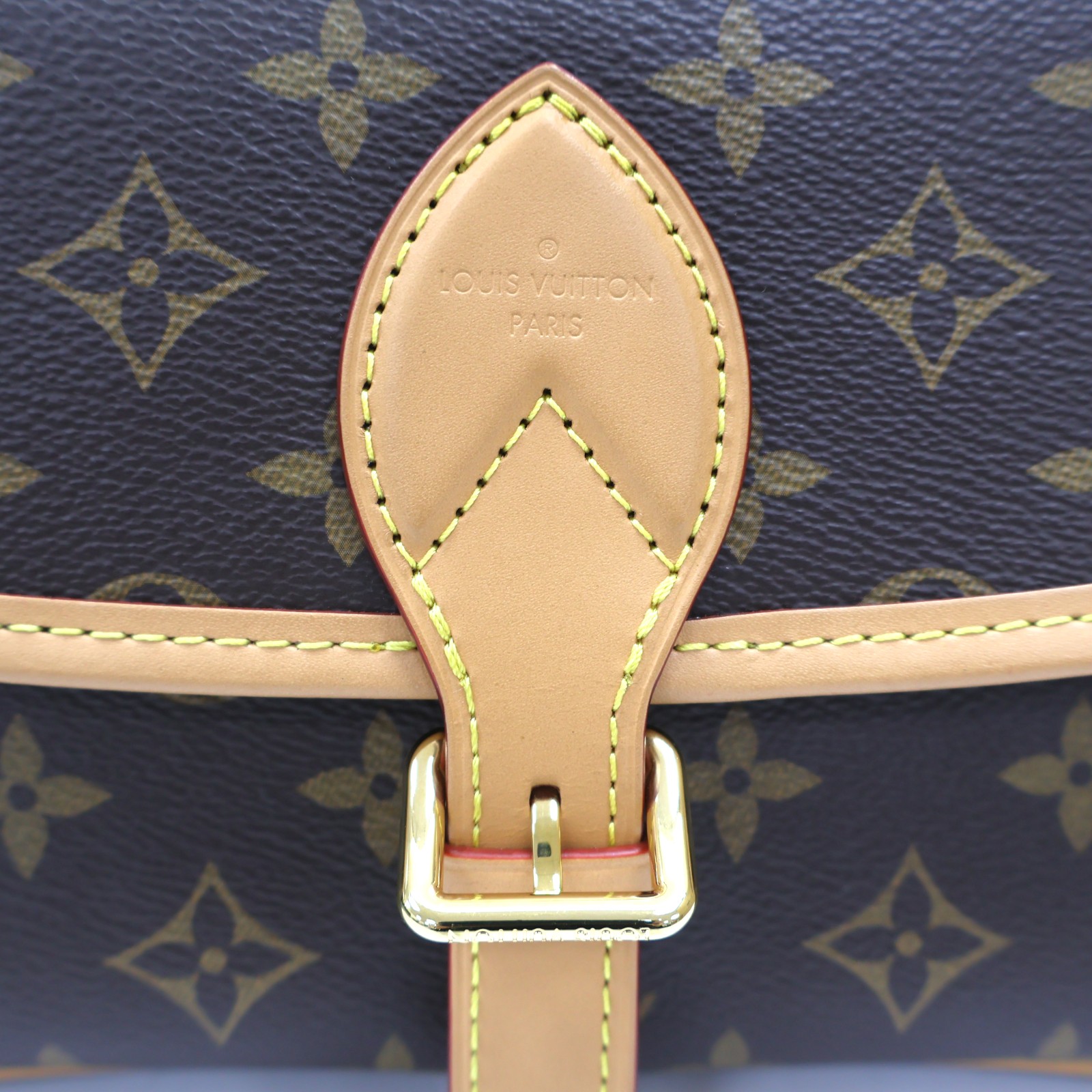 LOUIS VUITTON Diane Satchel Shoulder Bag Monogram Canvas Brown