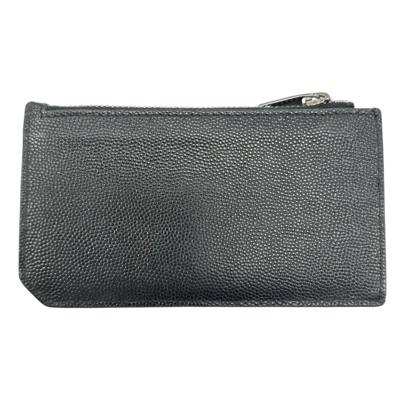 SAINT LAURENT Fragments Zipped Card Case Black Leather