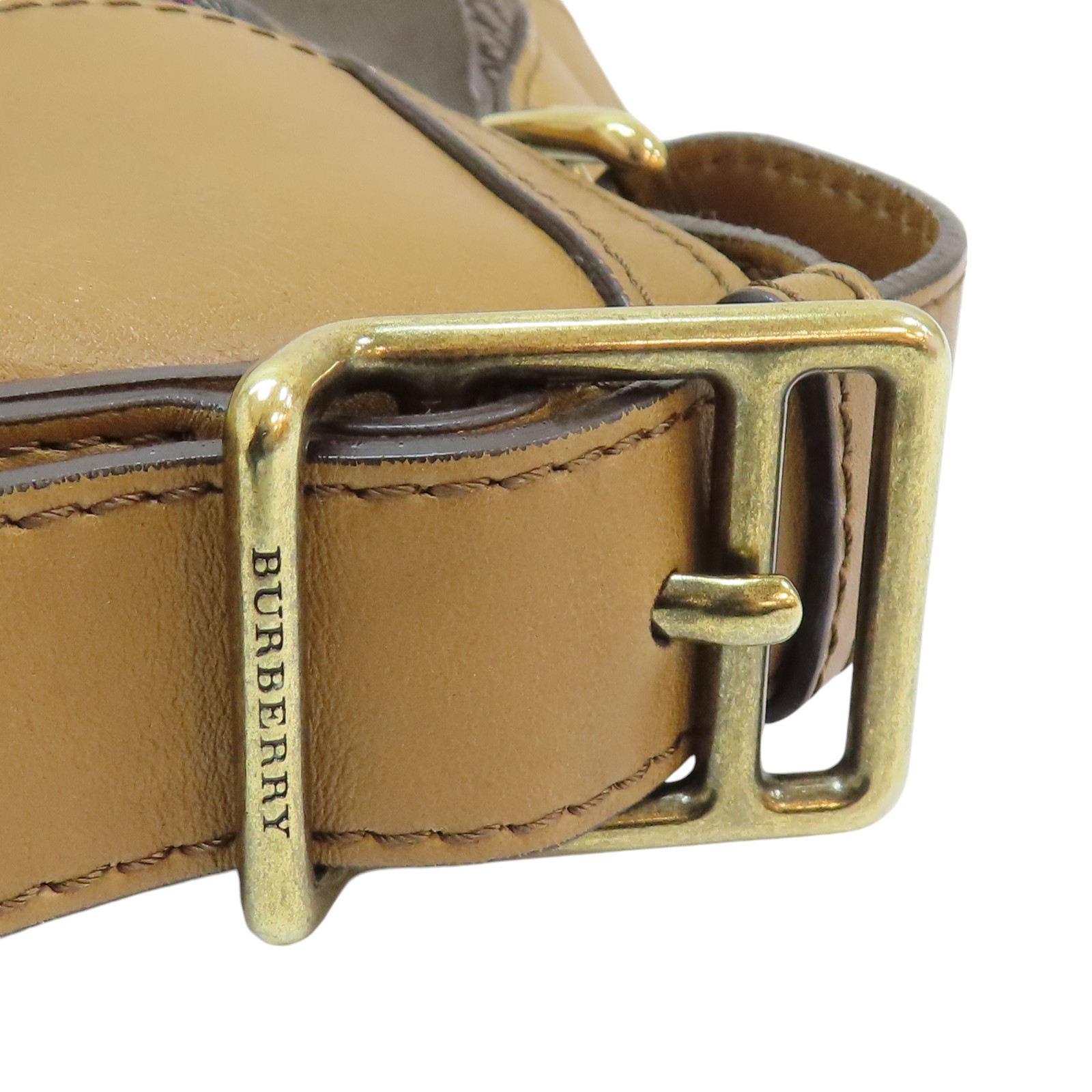 BURBERRY The Check Shoulder Bag Canvas Brown 3763775 | eBay