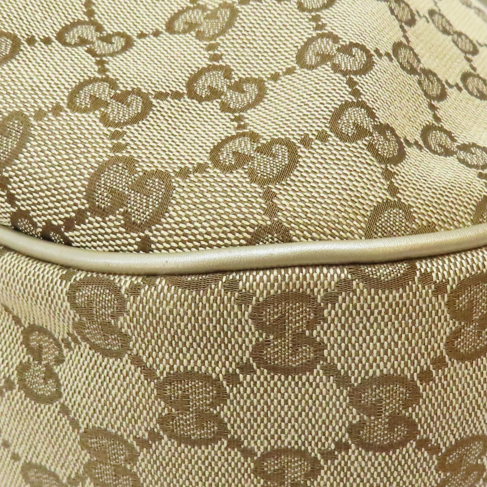 GUCCI GG Canvas Sukey Hobo Shoulder Handbag Beige White GUCCI GG Canvas Sukey Hobo Shoulder Handbag Beige White