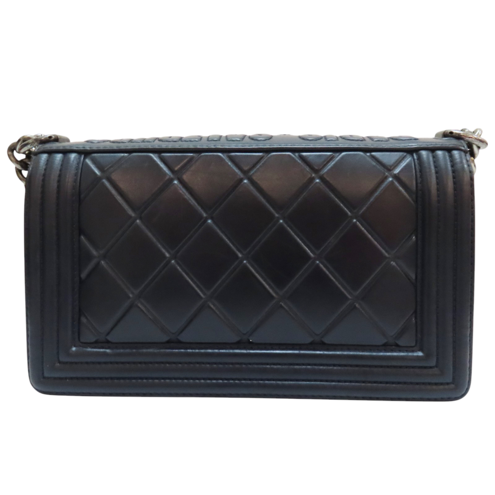 CHANEL 黒 レザー キルティング 手袋 CHANEL Matelasse Boy Chanel 25 Chain SHoulder Bag Lambskin