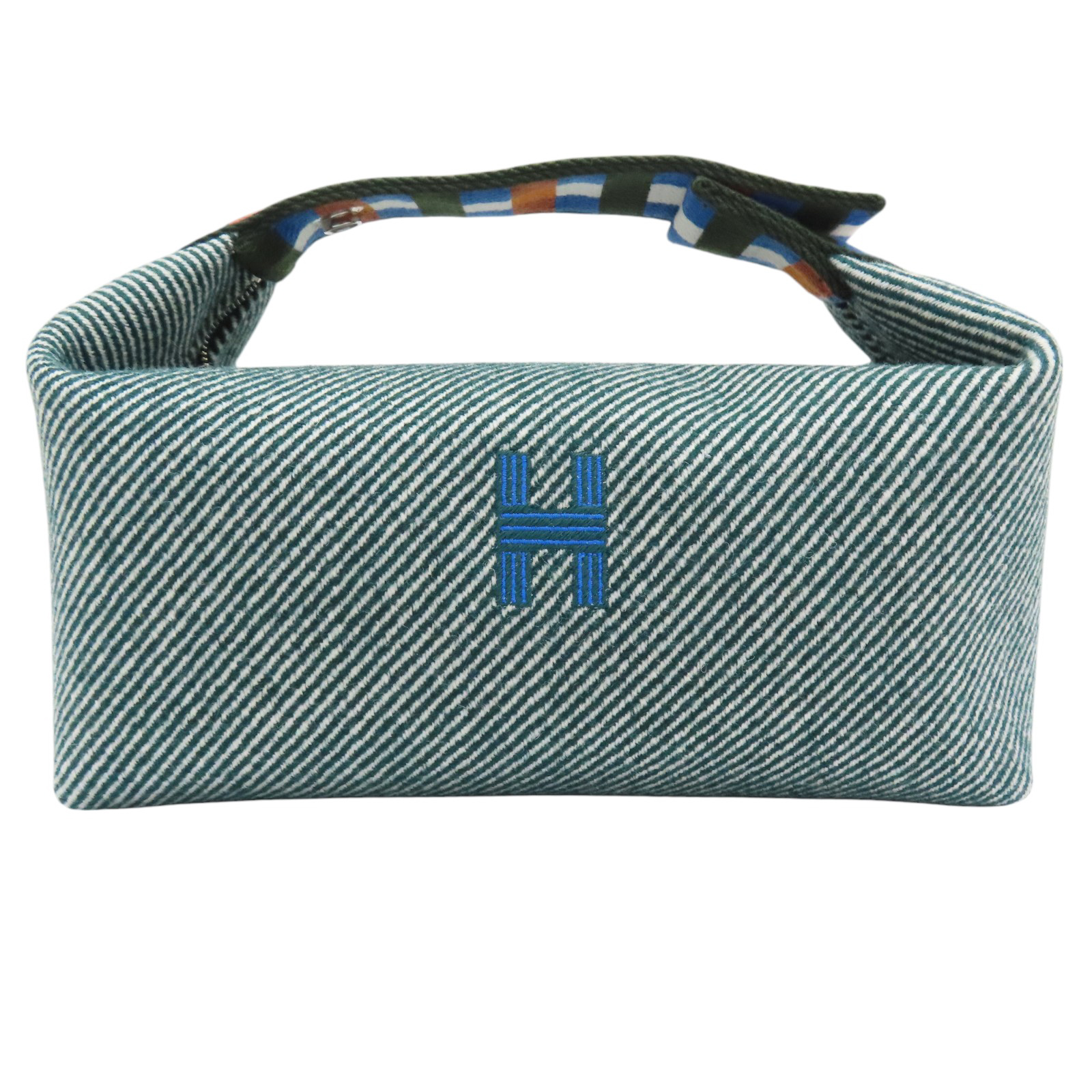 【HERMES】Small Bride-A-Brac Au Carre Case Wool & Vert Foret Hermès Bride-a-Brac Case Small (Vert Forêt)