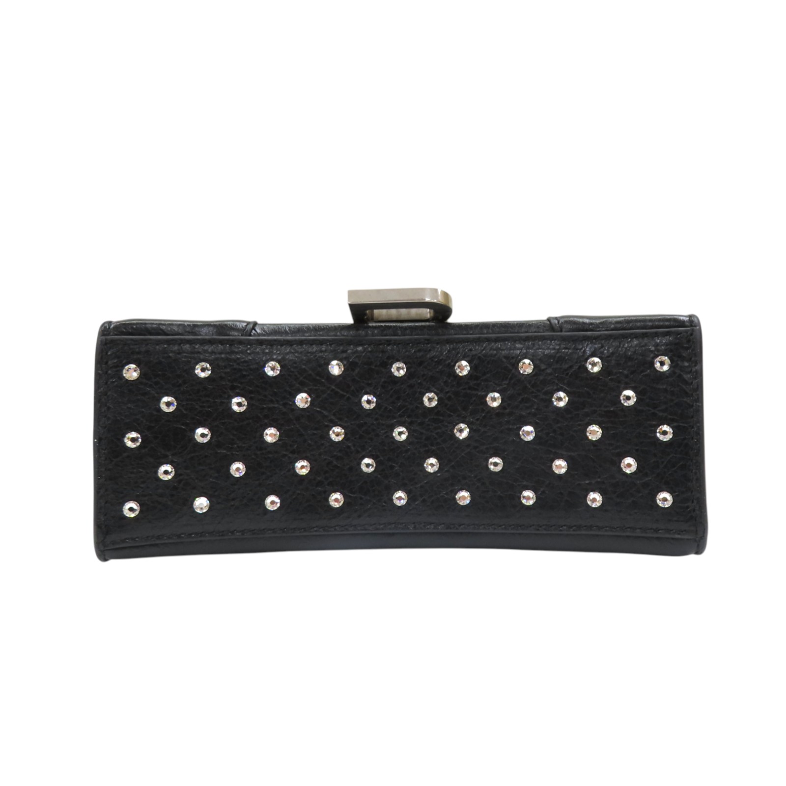 BALENCIAGA 592833 2PPPT 1000 HOURGLASS ハンドバッグ Women's Hourglass Handbag Xs in Black | Balenciaga US