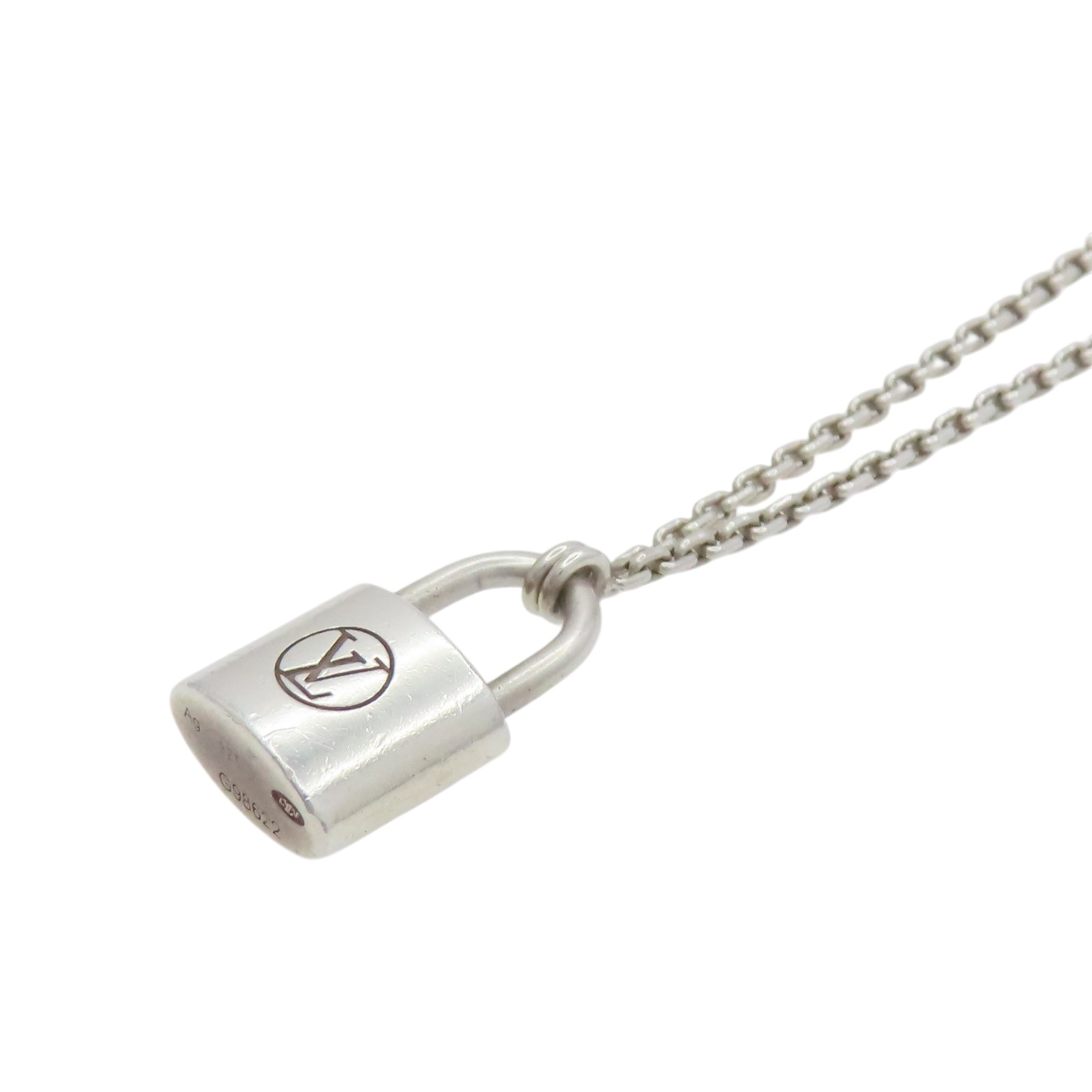 LOUIS VUITTON Lockit Necklace 925 Sterling Silver Q93559 | eBay display picture 1