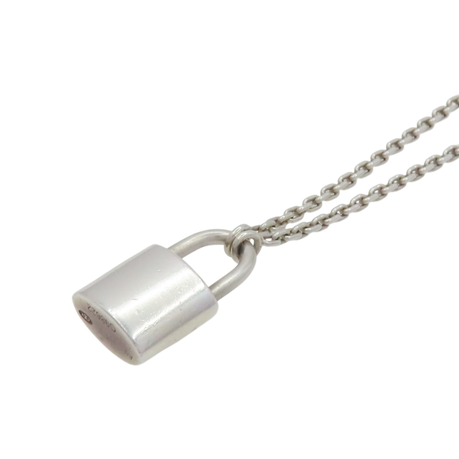 Auth Louis Vuitton Necklace Silver #302779L25B LOUIS VUITTON LV Initials Metal Chain Necklace Silver main image 3