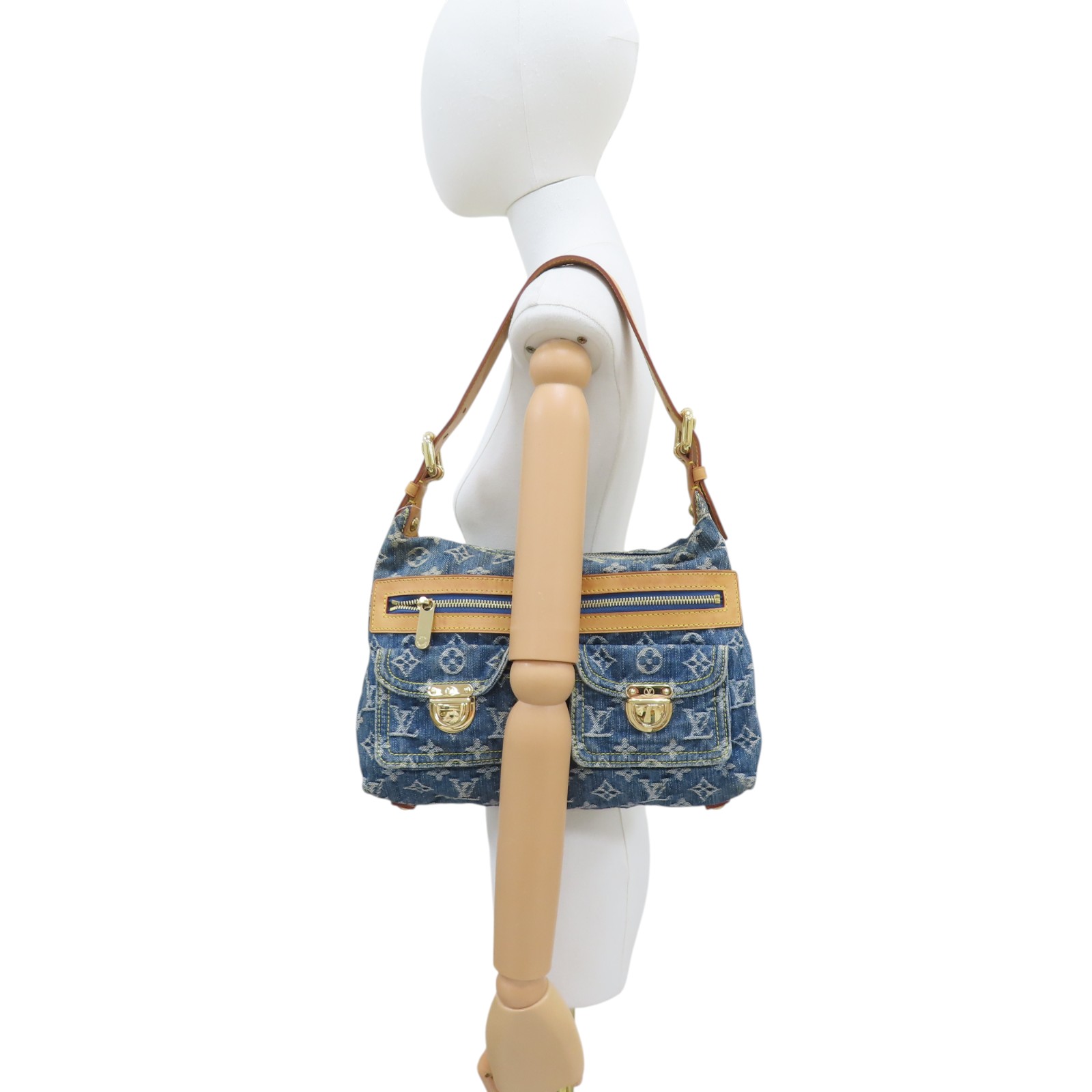 LOUIS VUITTON Baggy PM Shoulder Bag Monogram Denim Blue M95049 | eBay