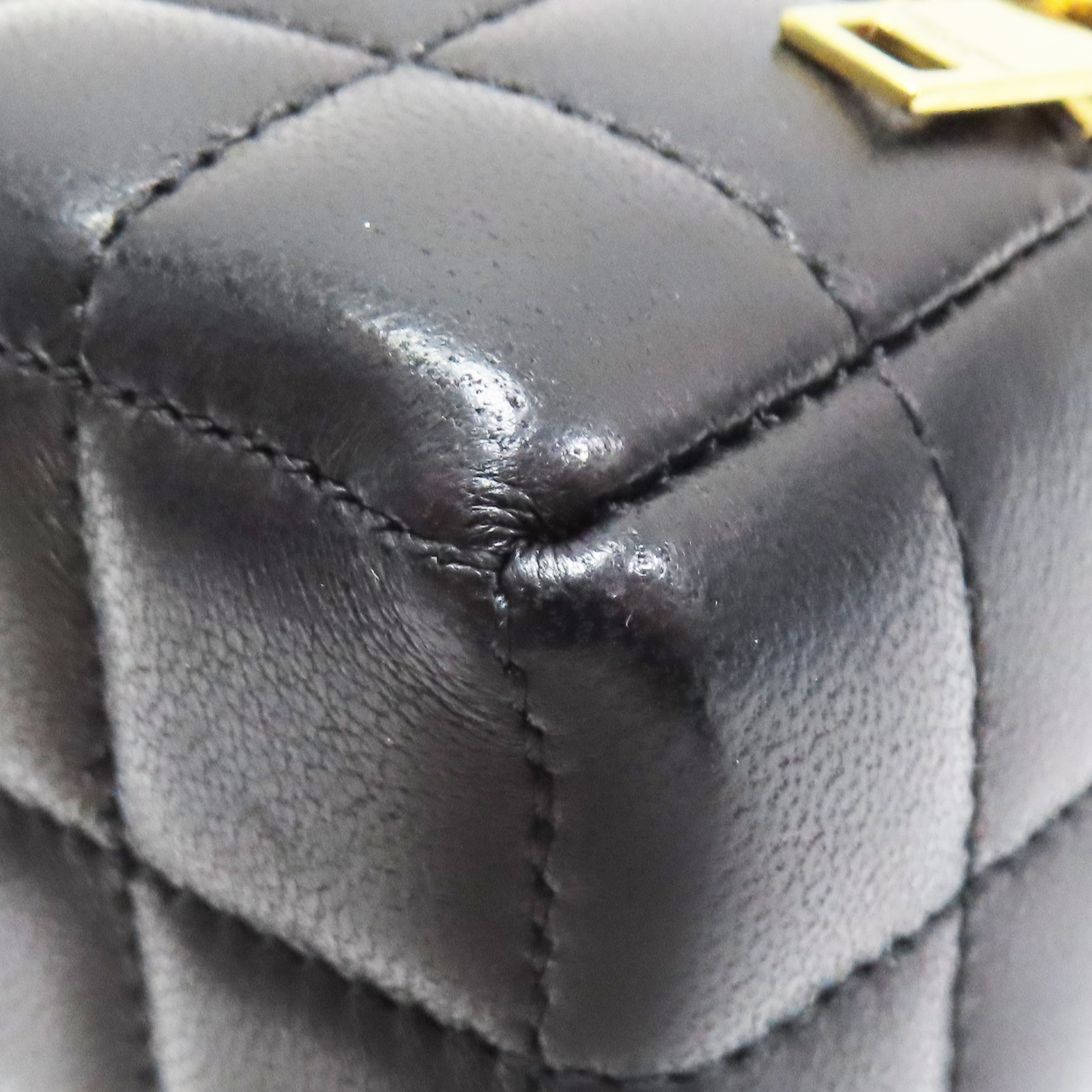 SAINT LAURENT Cassandre Matelasse Carre Mini Cube Wristlet Black