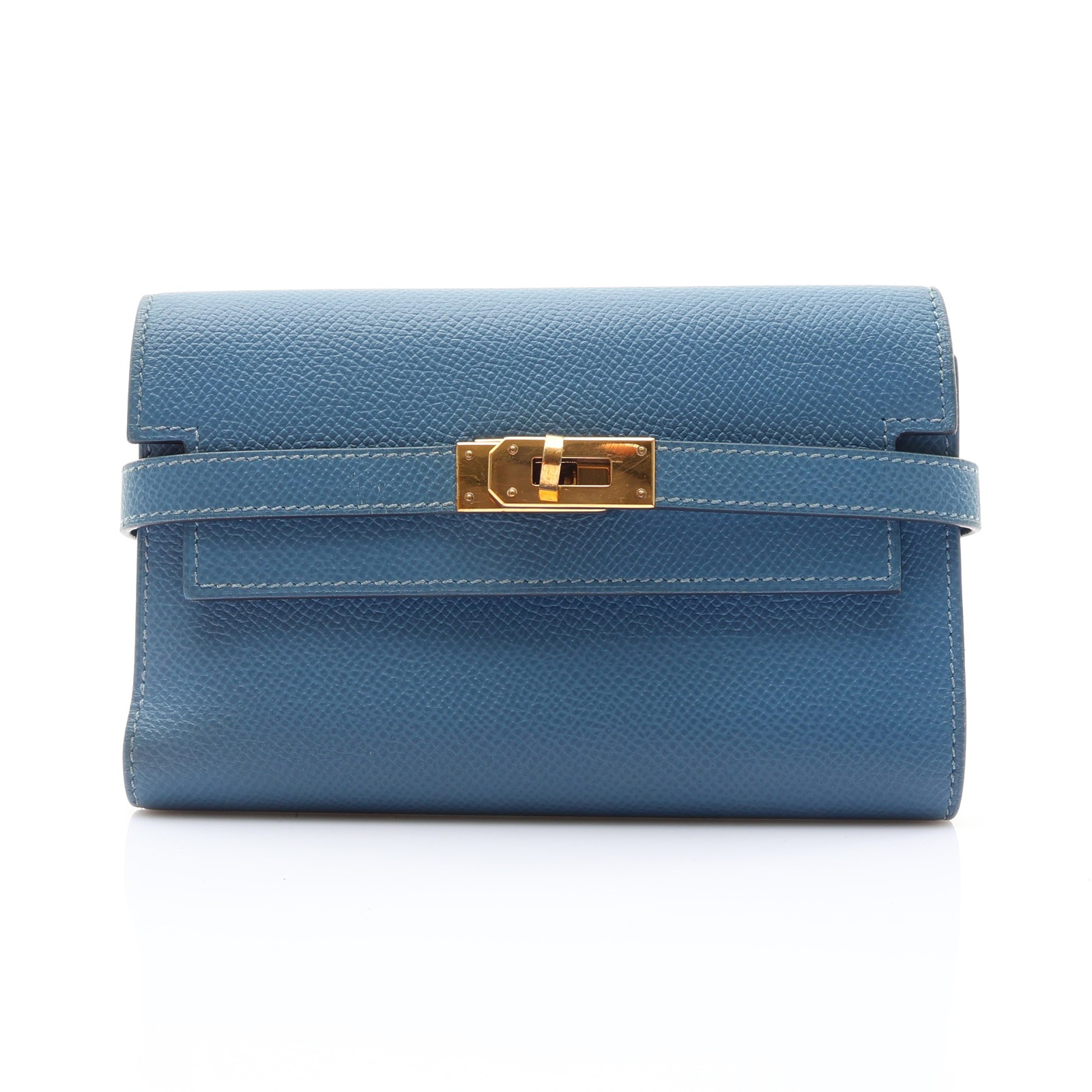 エルメス ケリーポケット ロング ブラック H085047CC89 ゴールド金具 W